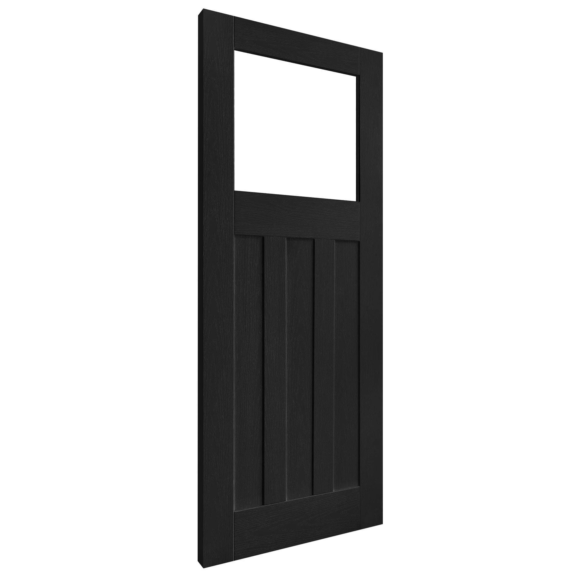 Oak Internal Fully Finished 1930's DX 3 Panel 1 Light Clear Glass Door (122040) - Image 2