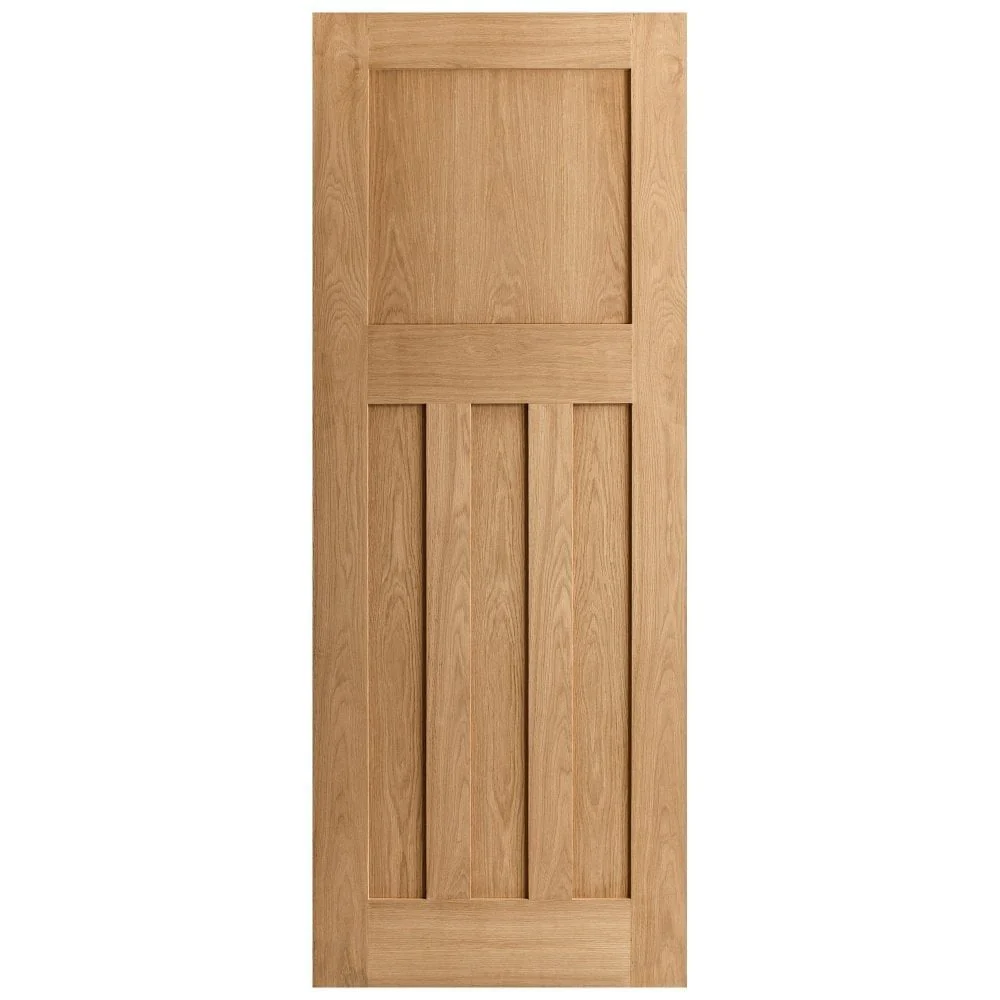 Oak Internal Fully Finished 1930's DX 3 Panel FD30 Fire Door (122042) - Image 3
