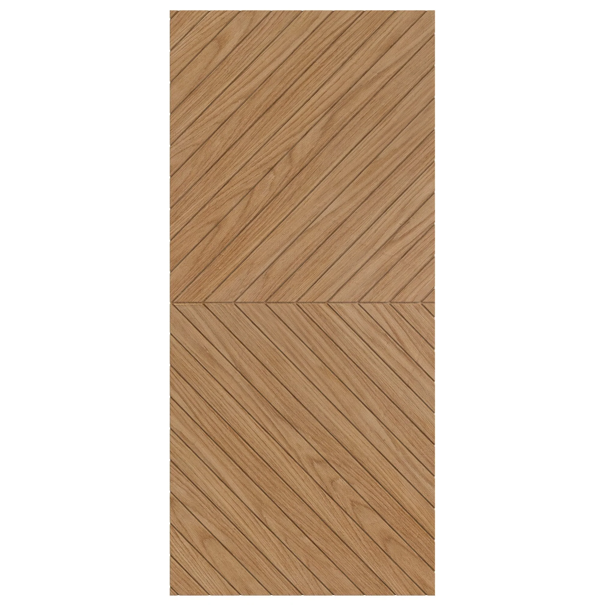 Oak Internal Fully Finished Chevron Barn Door (124135) - Image 2