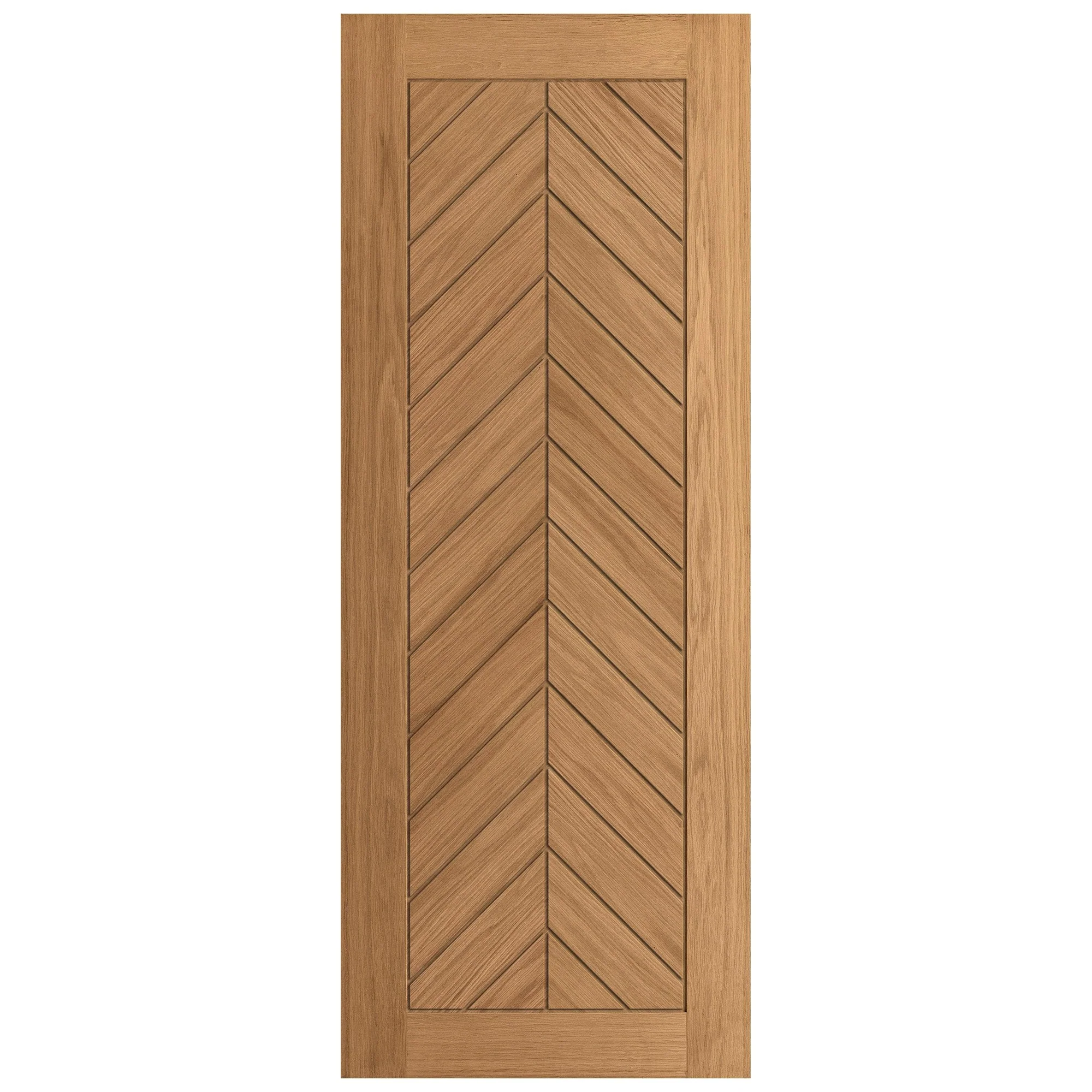 Oak Internal Fully Finished Chevron FD30 Fire Door - Image 3