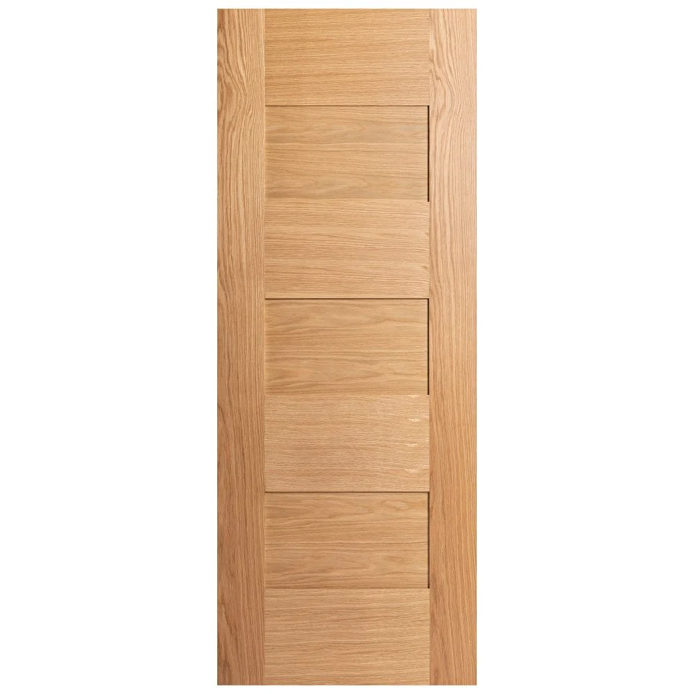 Oak Internal Fully Finished Edison 7 Panel FD30 Fire Door - Image 3