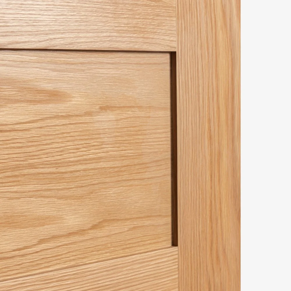 Oak Internal Fully Finished Edison 7 Panel FD30 Fire Door - Image 5