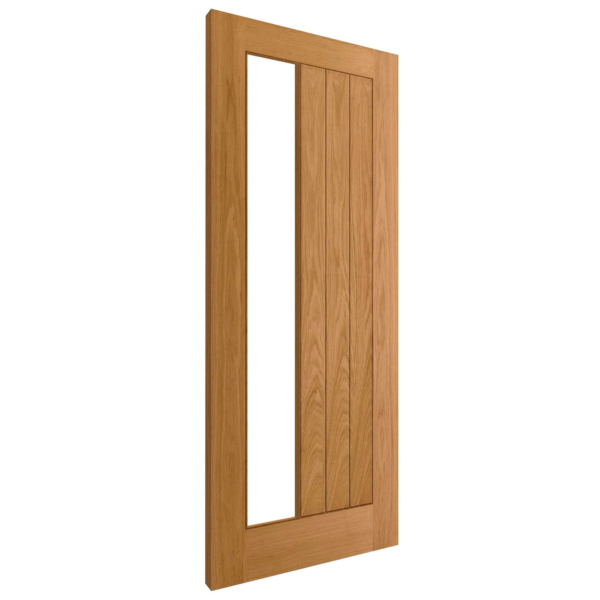 Oak Internal Fully Finished Farley 1 Light Clear Offset Glass Door (119657) - Image 2