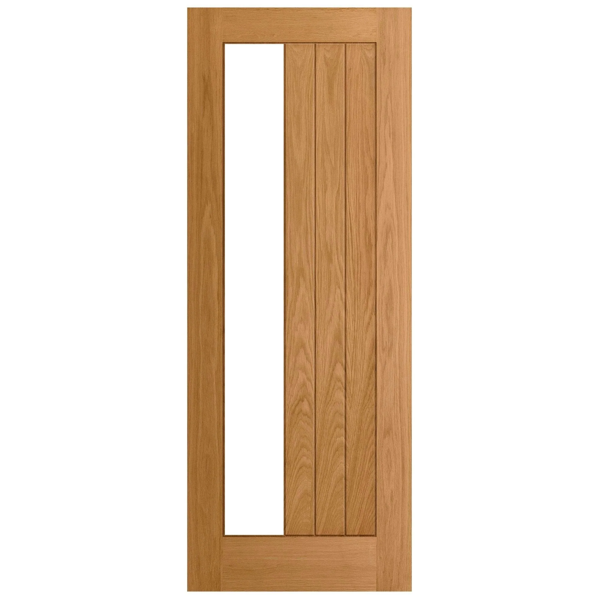 Oak Internal Fully Finished Farley 1 Light Clear Offset Glass Door (119657) - Image 3