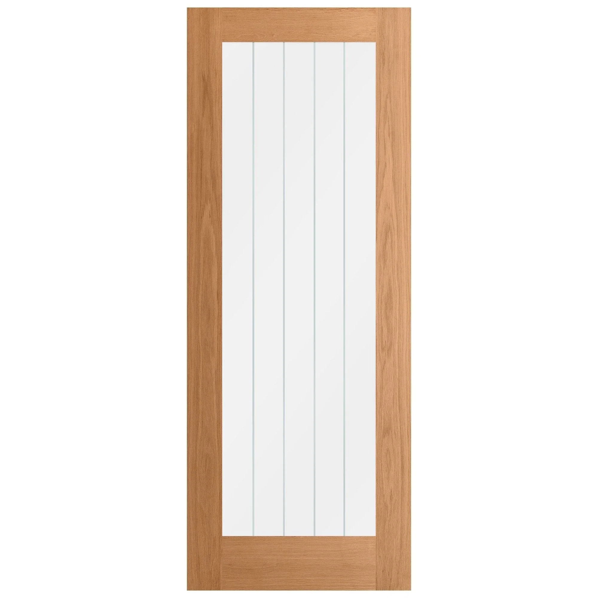 Oak Internal Fully Finished Farley 1 Light Obscure Glass Made-to-Measure Door (121928) - Image 2