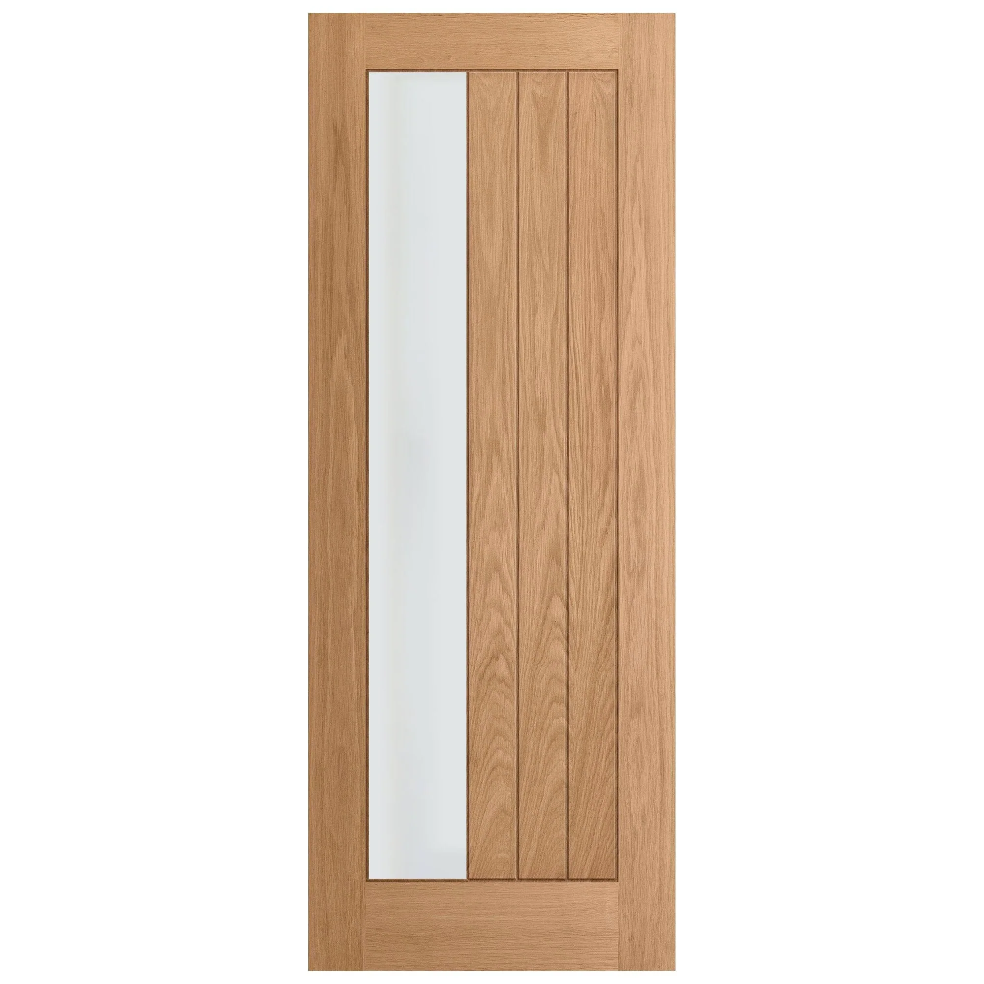 Oak Internal Fully Finished Farley 1 Light Obscure Offset Glass Made-to-Measure Door (121927) - Image 2