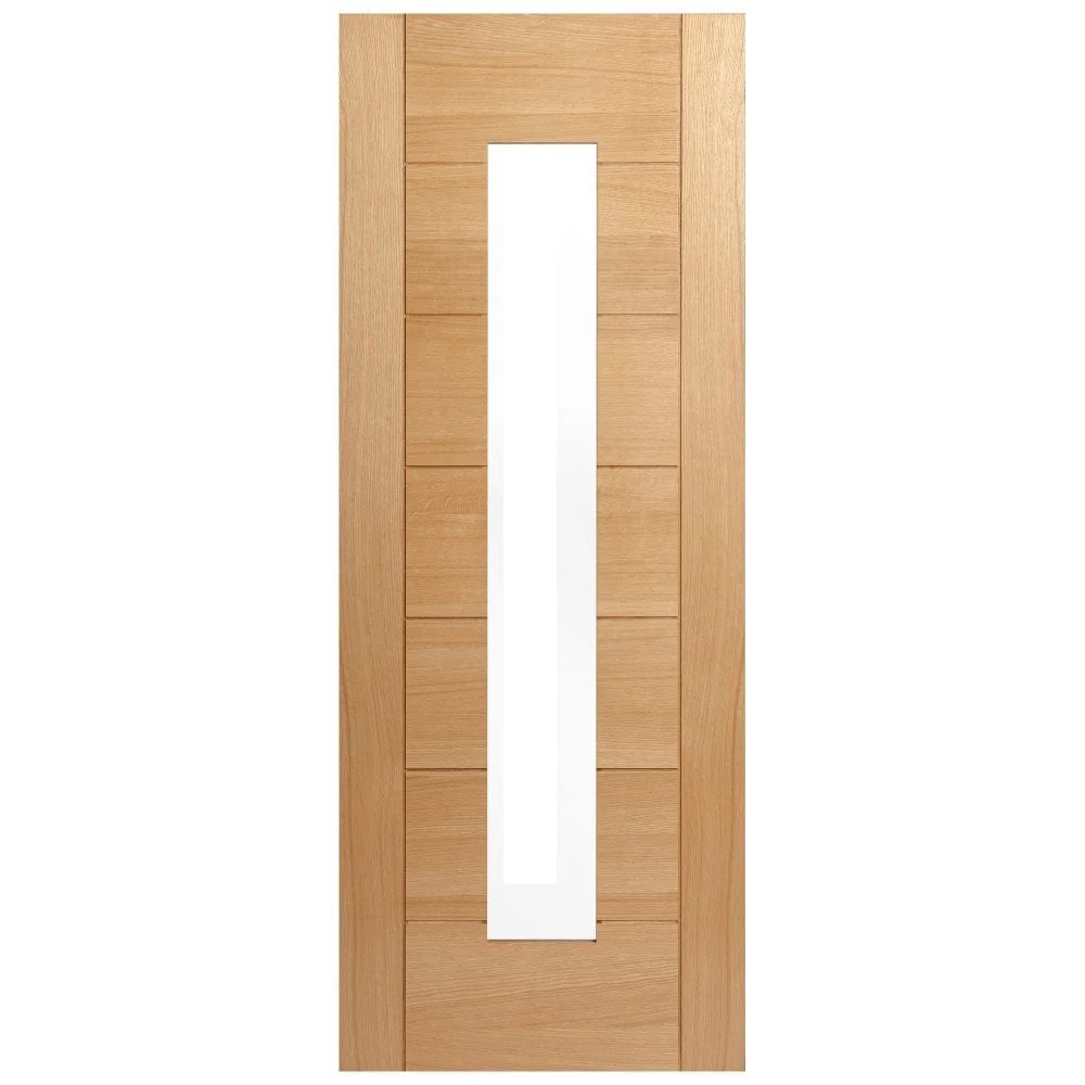 Oak Internal Fully Finished Pedrena 1 Light Clear Glass Made-to-Measure Door (120484) - Image 3