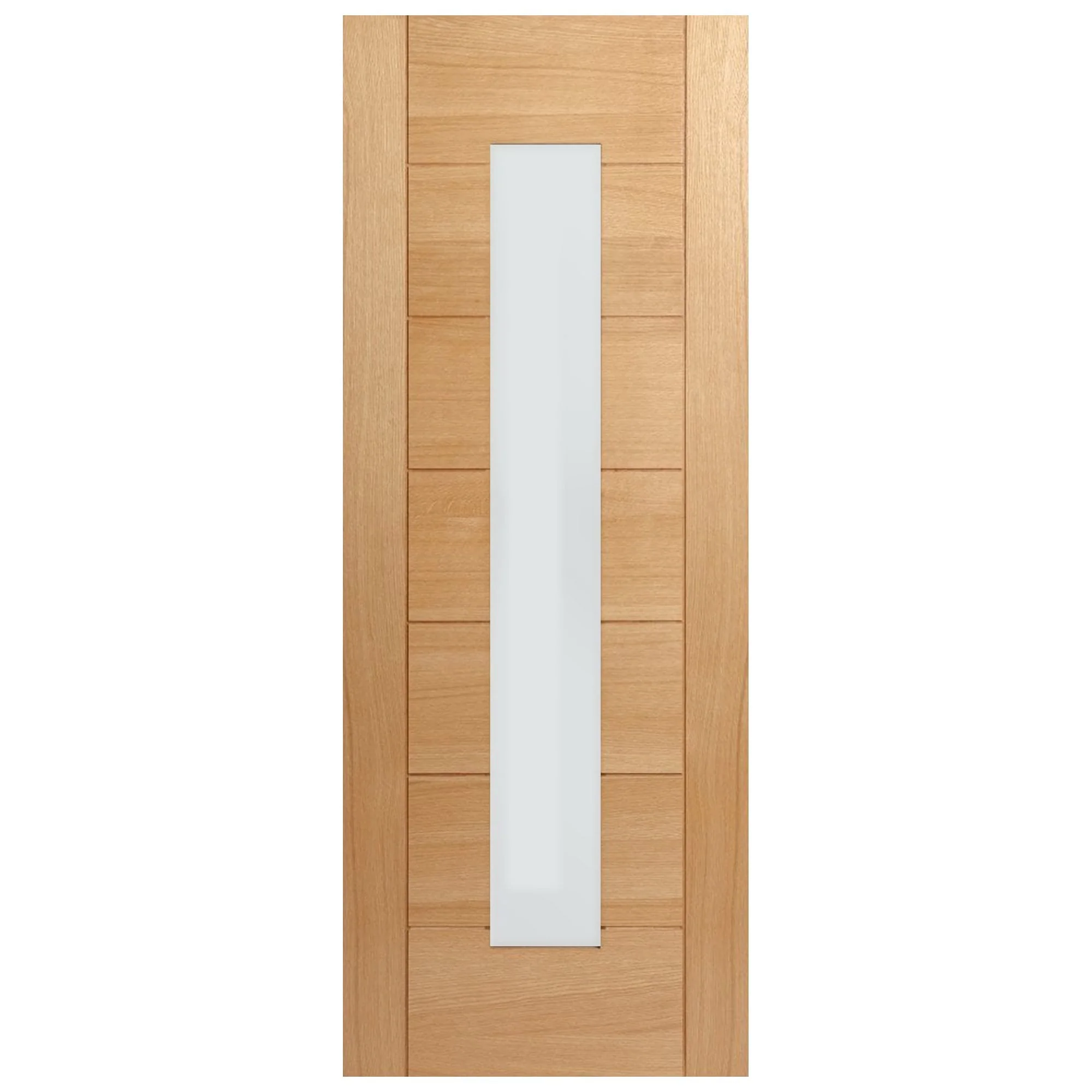 Oak Internal Fully Finished Pedrena 1 Light Obscure Glass Made-to-Measure Door (121930) - Image 3