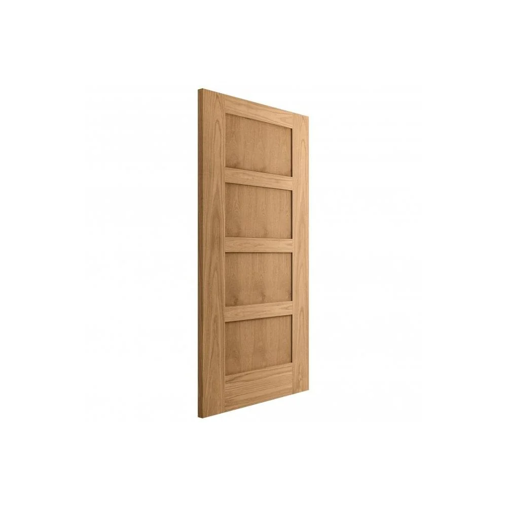 Oak Internal Fully Finished Shaker Made-to-Measure FD30 Fire Door (122646) - Image 4