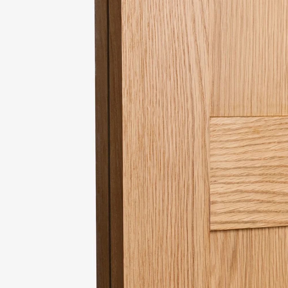Oak Internal Fully Finished Stamford 4 Panel 1 Light Clear Glass Door - Image 5