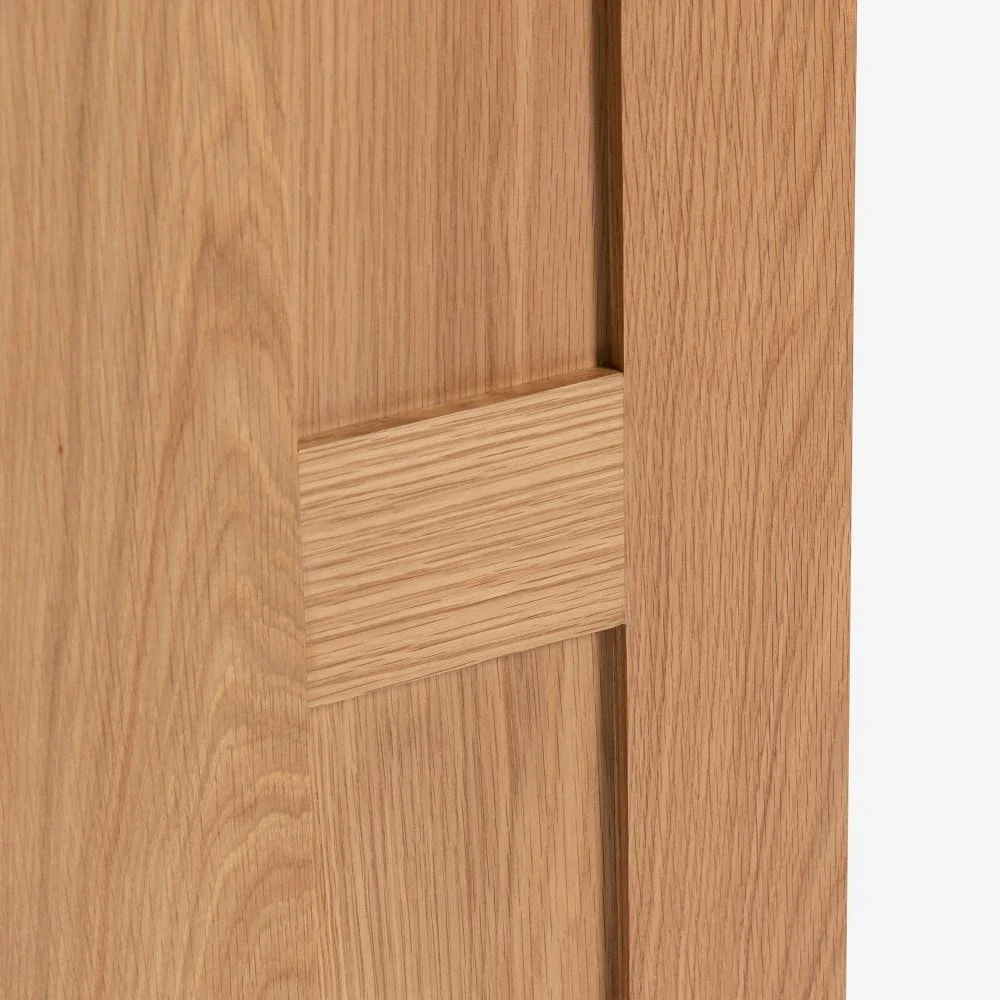 Oak Internal Fully Finished Stamford 4 Panel 1 Light Clear Glass Made-to-Measure Door (120486) - Image 4