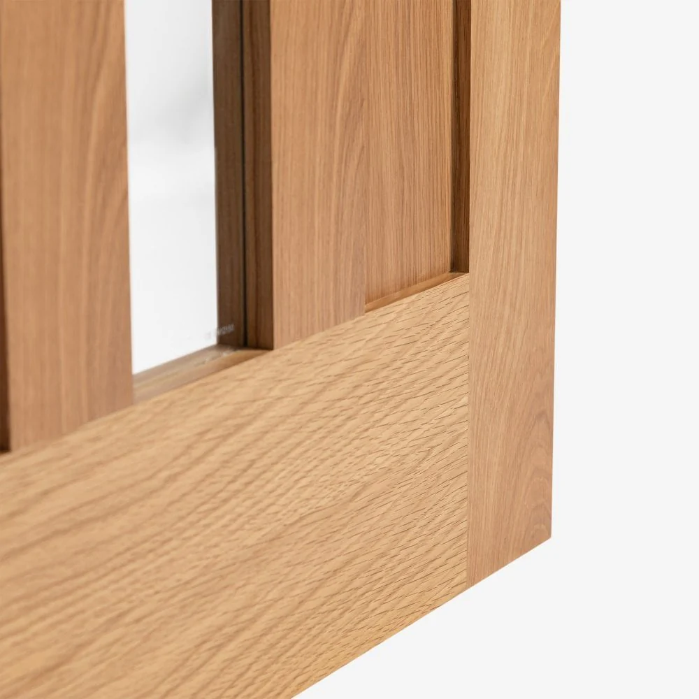 Oak Internal Fully Finished Stamford 4 Panel 1 Light Clear Glass Made-to-Measure Door (120486) - Image 6