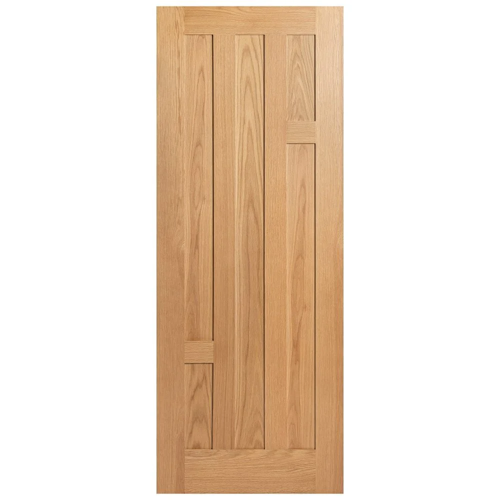 Oak Internal Fully Finished Stamford 5 Panel FD30 Fire Door - Image 3