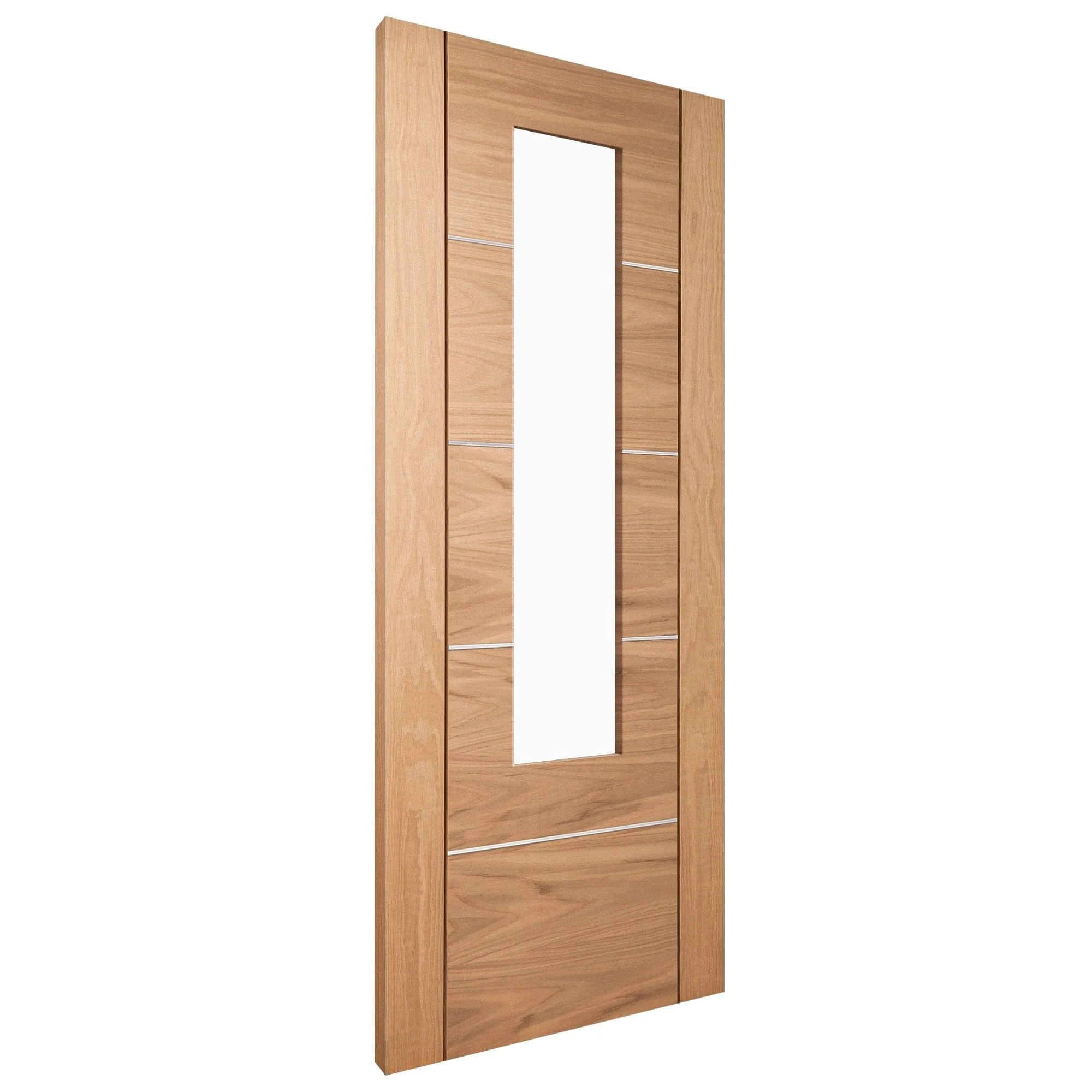 Oak Internal Fully Finished Venice 1 Light Clear Glass Door (120655) - Image 3