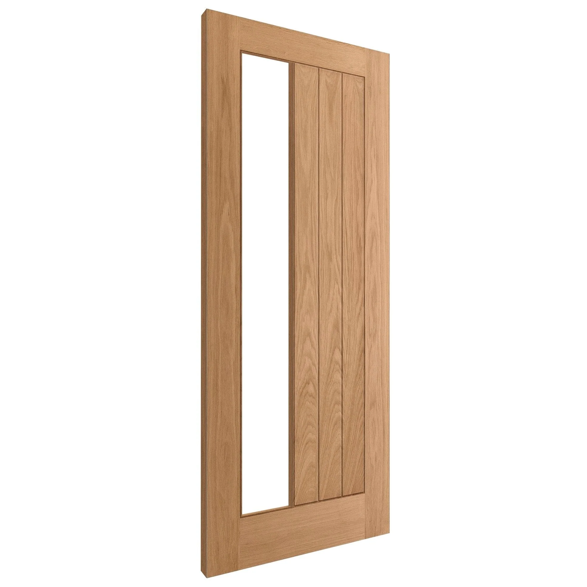 Oak Internal Unfinished Farley 1 Light Clear Offset Glass Made-to-Measure Door (120458) - Image 2