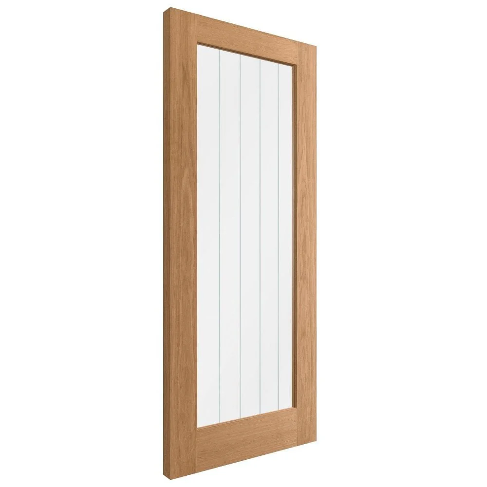 Oak Internal Unfinished Farley 1 Light Obscure Glass Made-to-Measure Door (121920) - Image 3