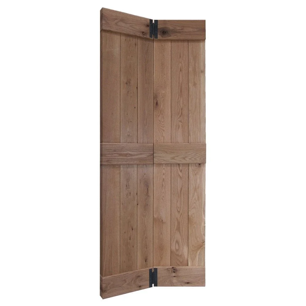 Oak Internal Unfinished Rustic Grange Solid Made-to-Measure Bi-Fold Door (124113) - Image 2