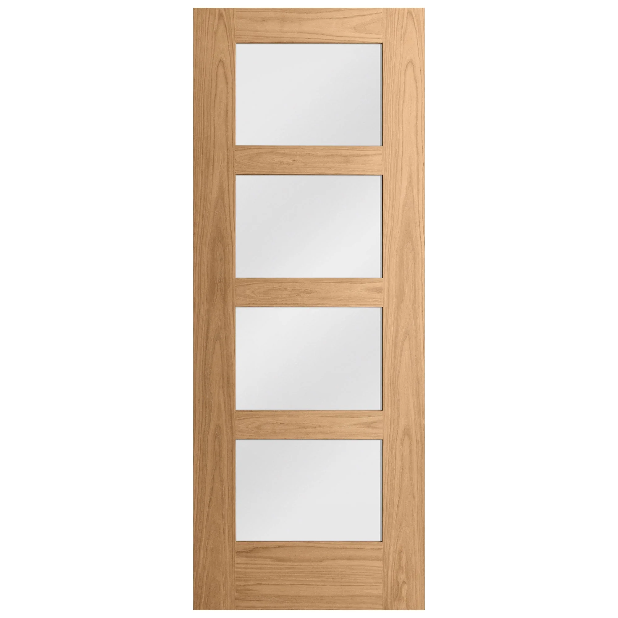 Oak Internal Unfinished Shaker 4 Light Obscure Glass Door (51739) - Image 3