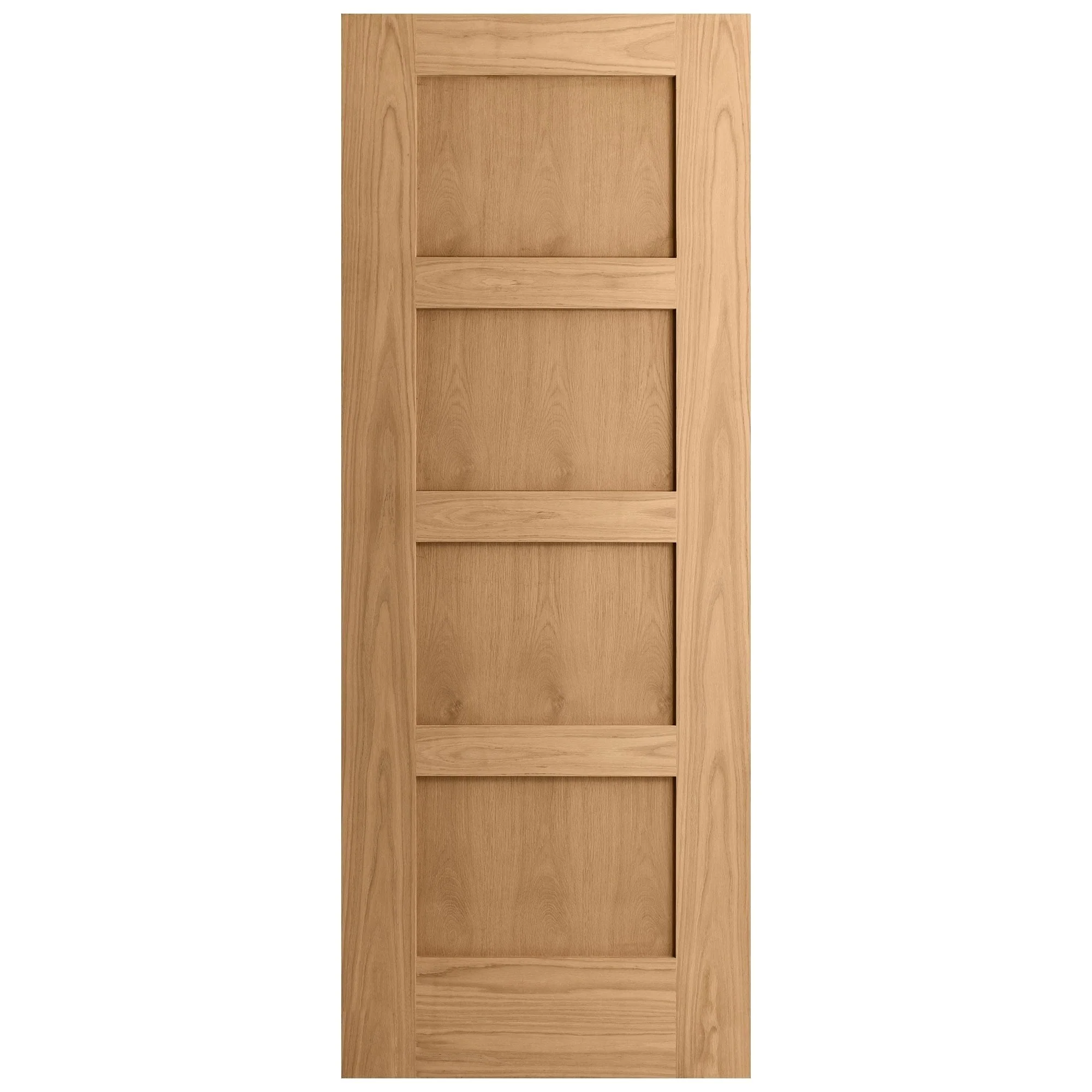 Oak Internal Unfinished Shaker 4 Panels Made-to-Measure Door (120469) - Image 3