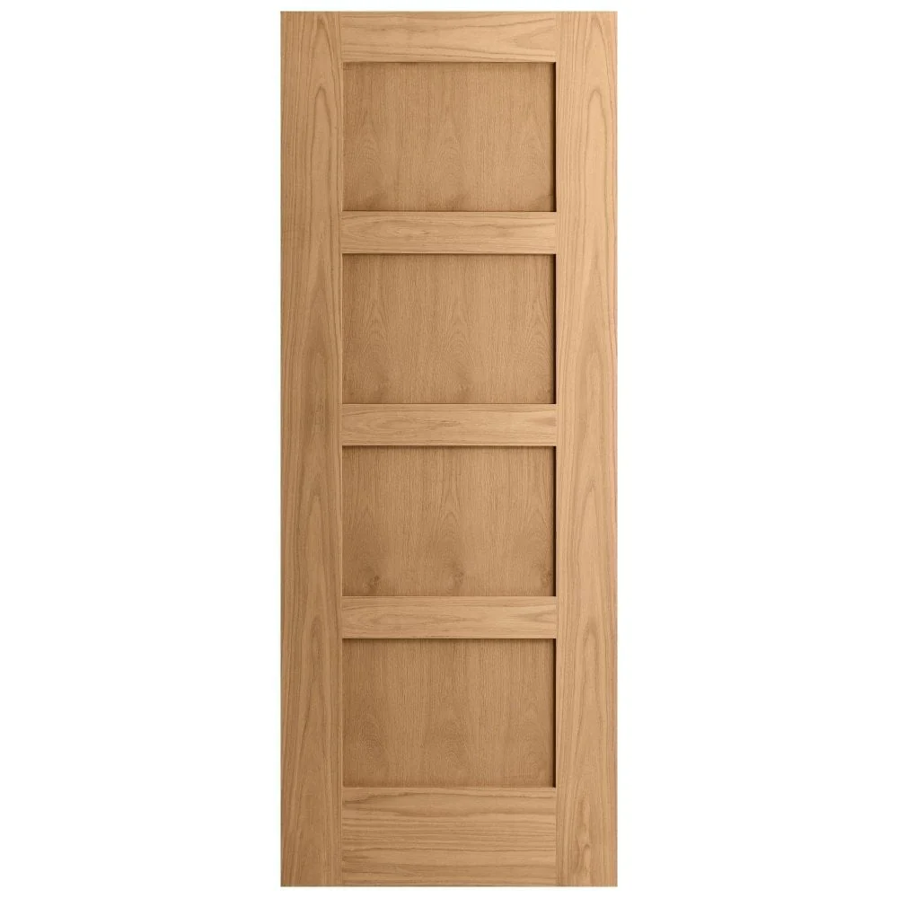 Oak Internal Unfinished Shaker Made-to-Measure FD30 Fire Door (122633) - Image 3
