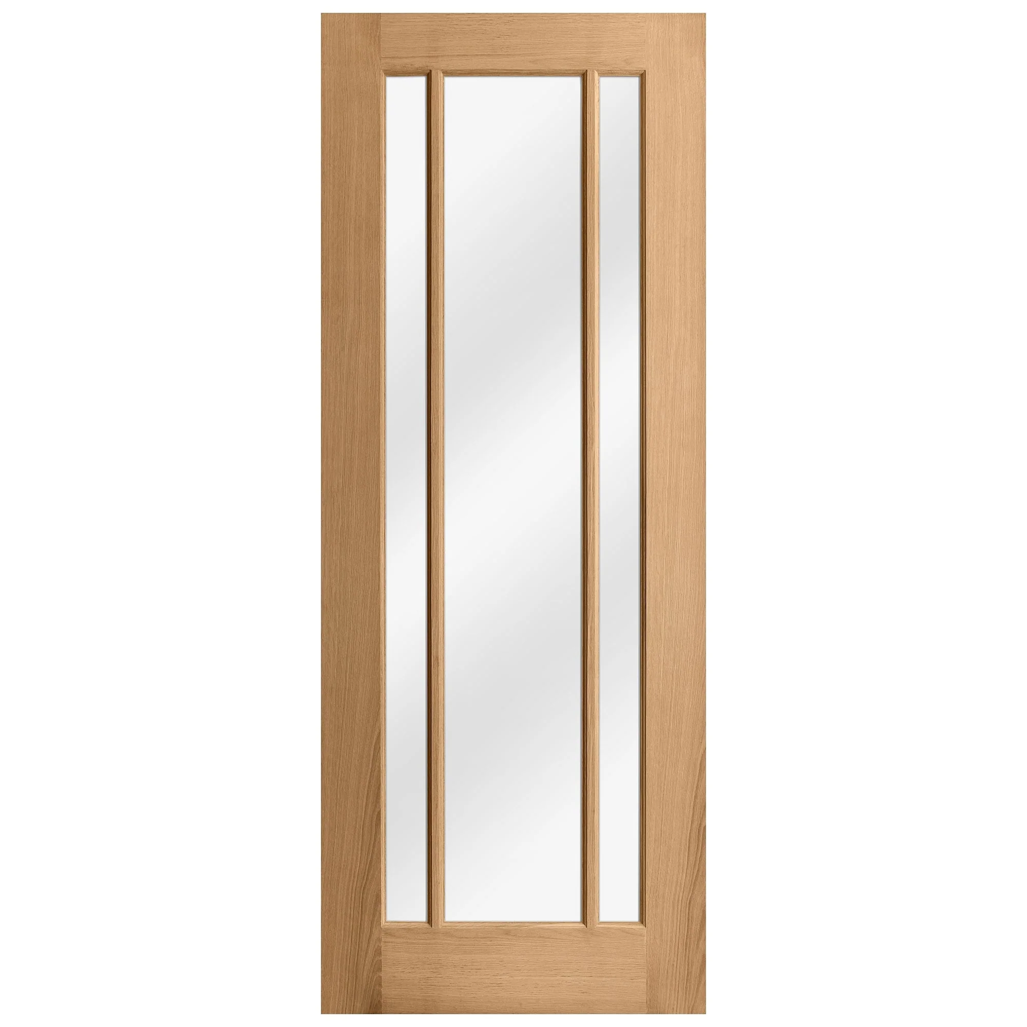 Oak Internal Unfinished Toledo 3 Light Clear Glass Door (51749) - Image 3