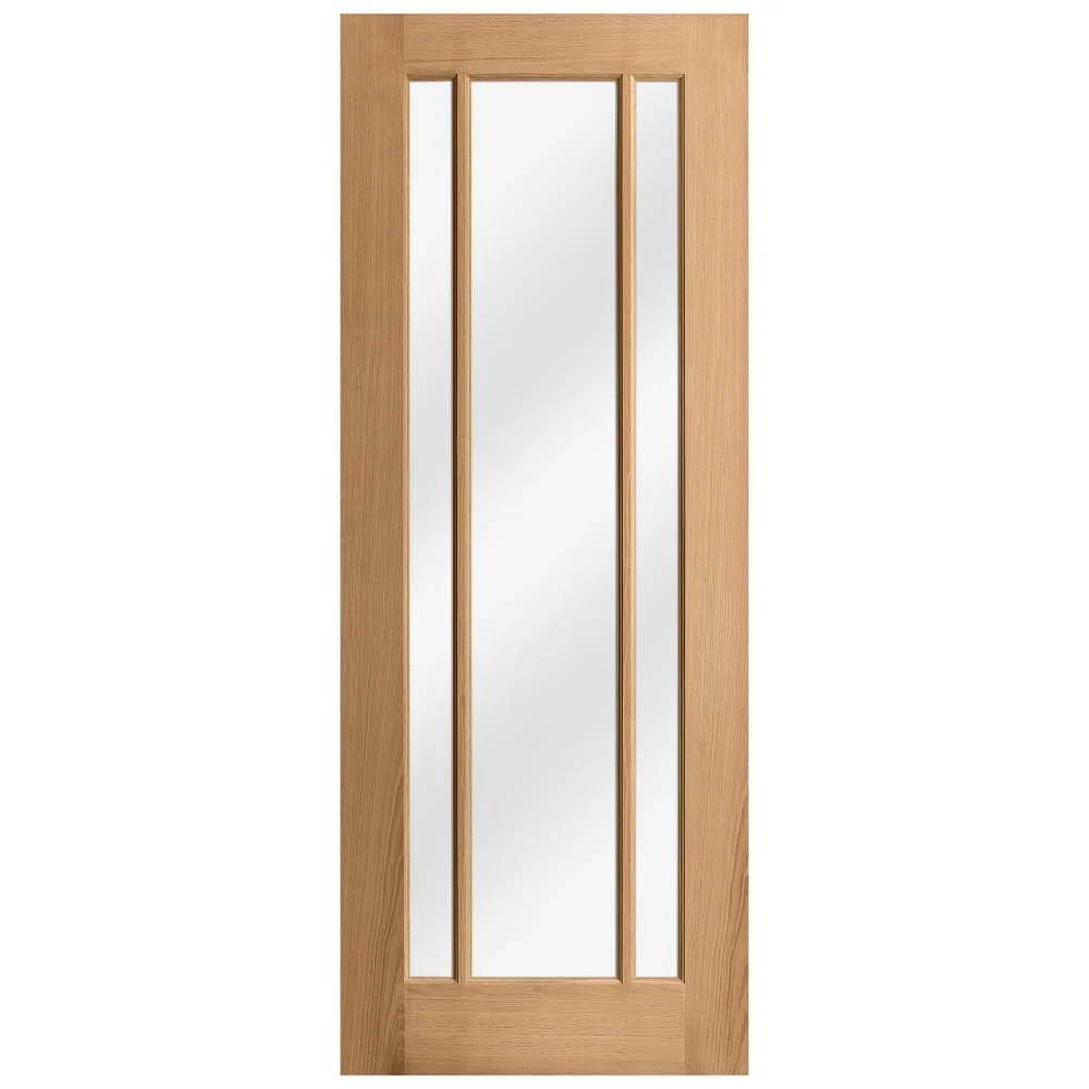 Oak Internal Unfinished Toledo 3 Light Obscure Glass Made-to-Measure Door (121923) - Image 2