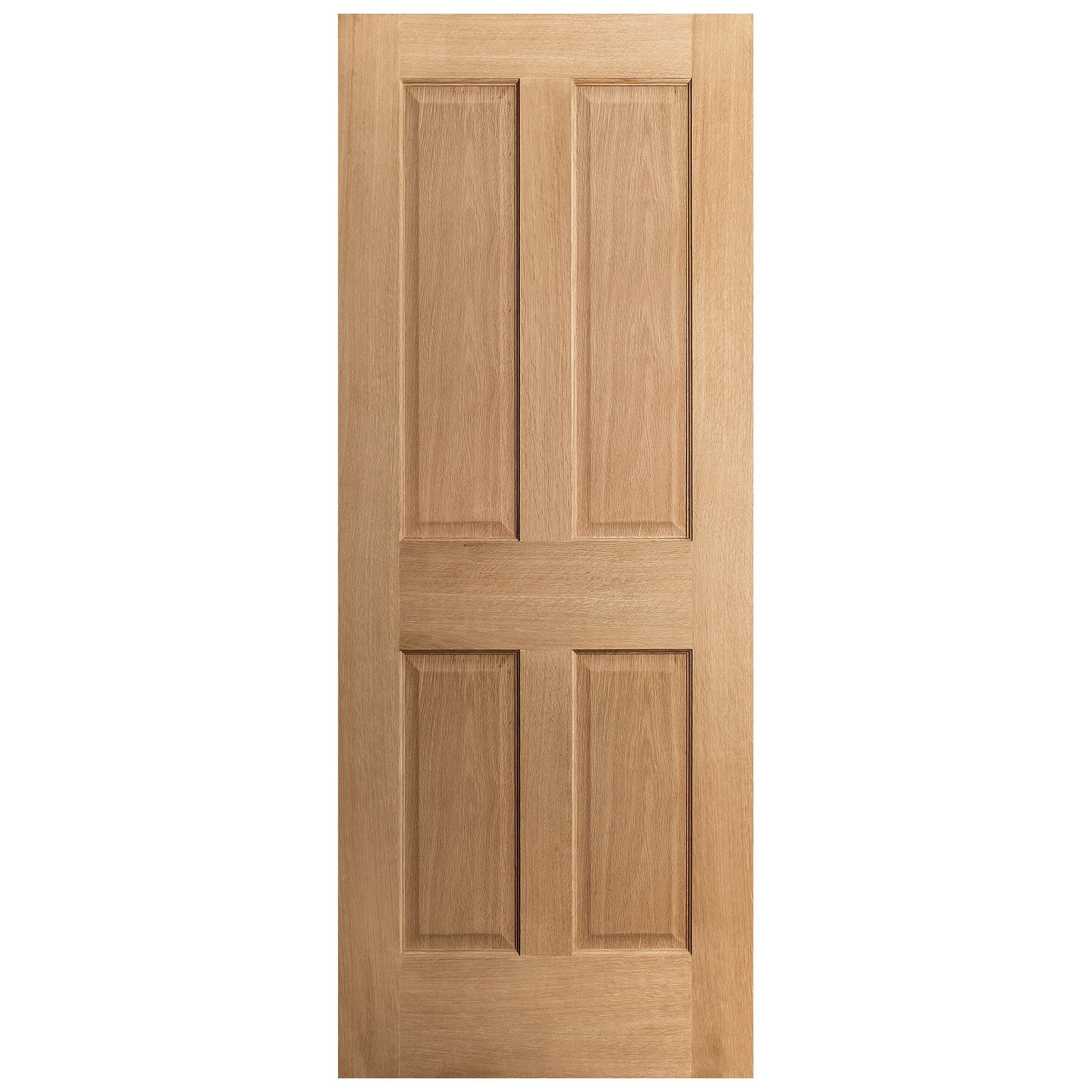 Oak Internal Unfinished Traditional Victorian 4 Panel Made-to-Measure Door (120473) - Image 3