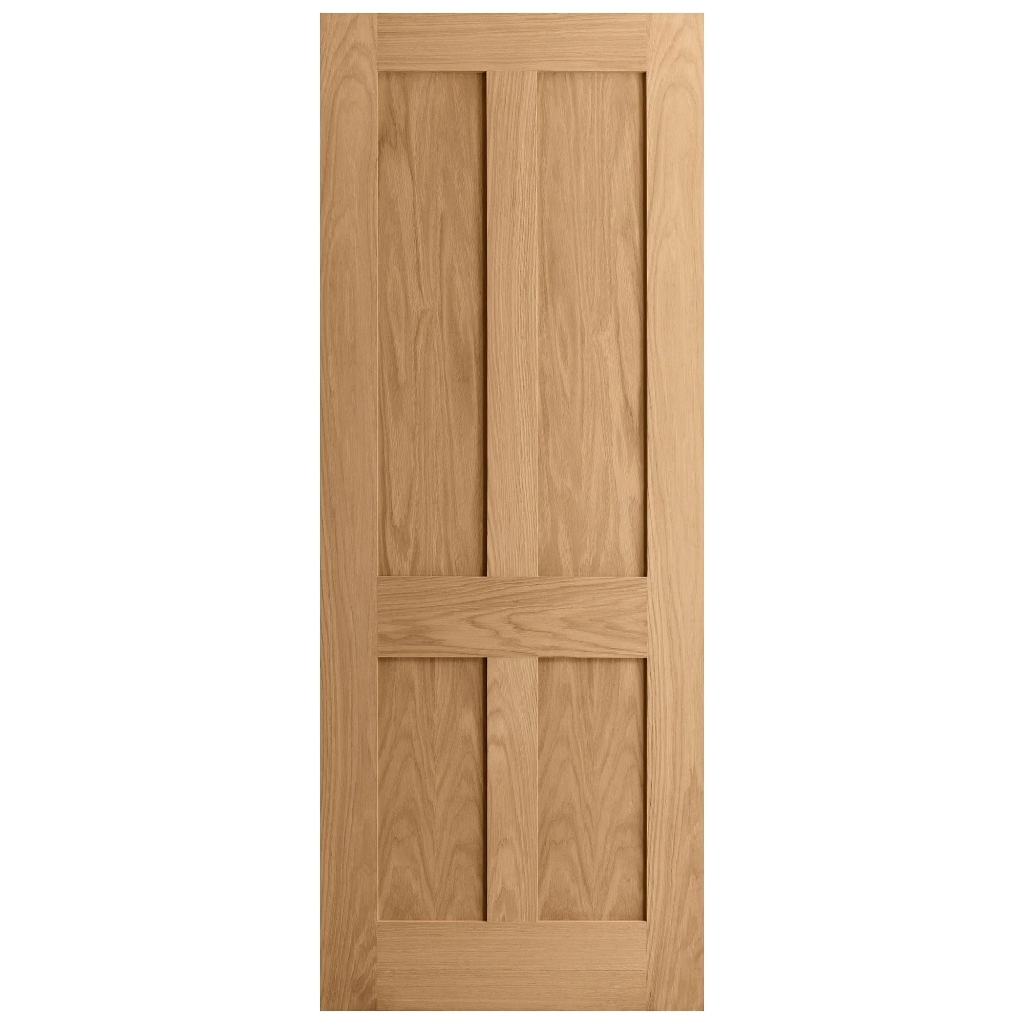 Oak Internal Unfinished Victorian 4 Panel Flat Made-to-Measure Door (120476) - Image 3