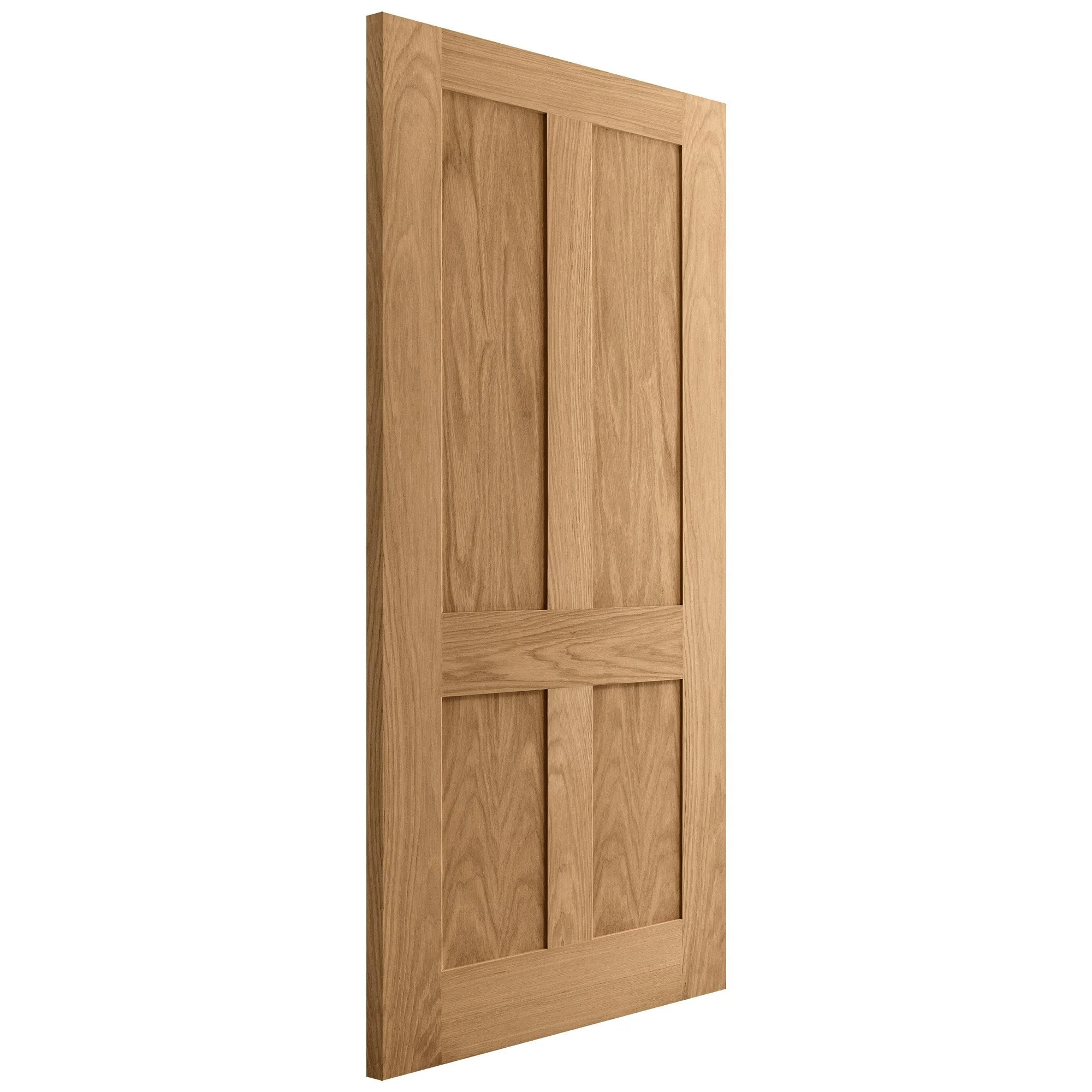 Oak Internal Unfinished Victorian Shaker 4 Panel FD30 Fire Flat Door - Image 3