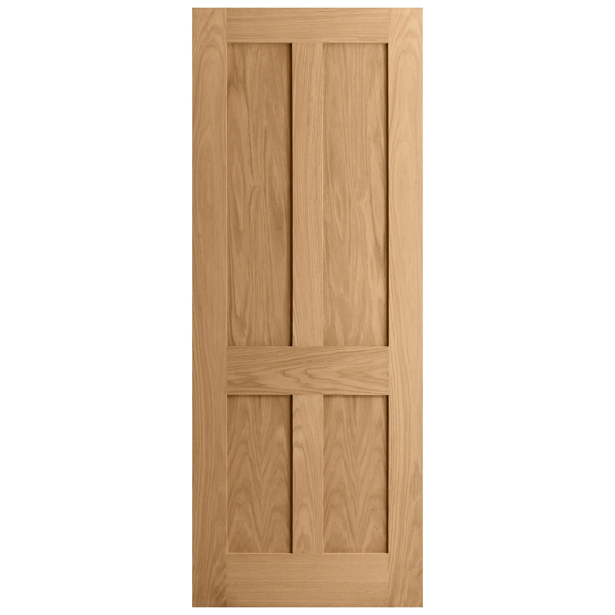 Oak Internal Unfinished Victorian Shaker 4 Panel Flat Door (51730) - Image 3