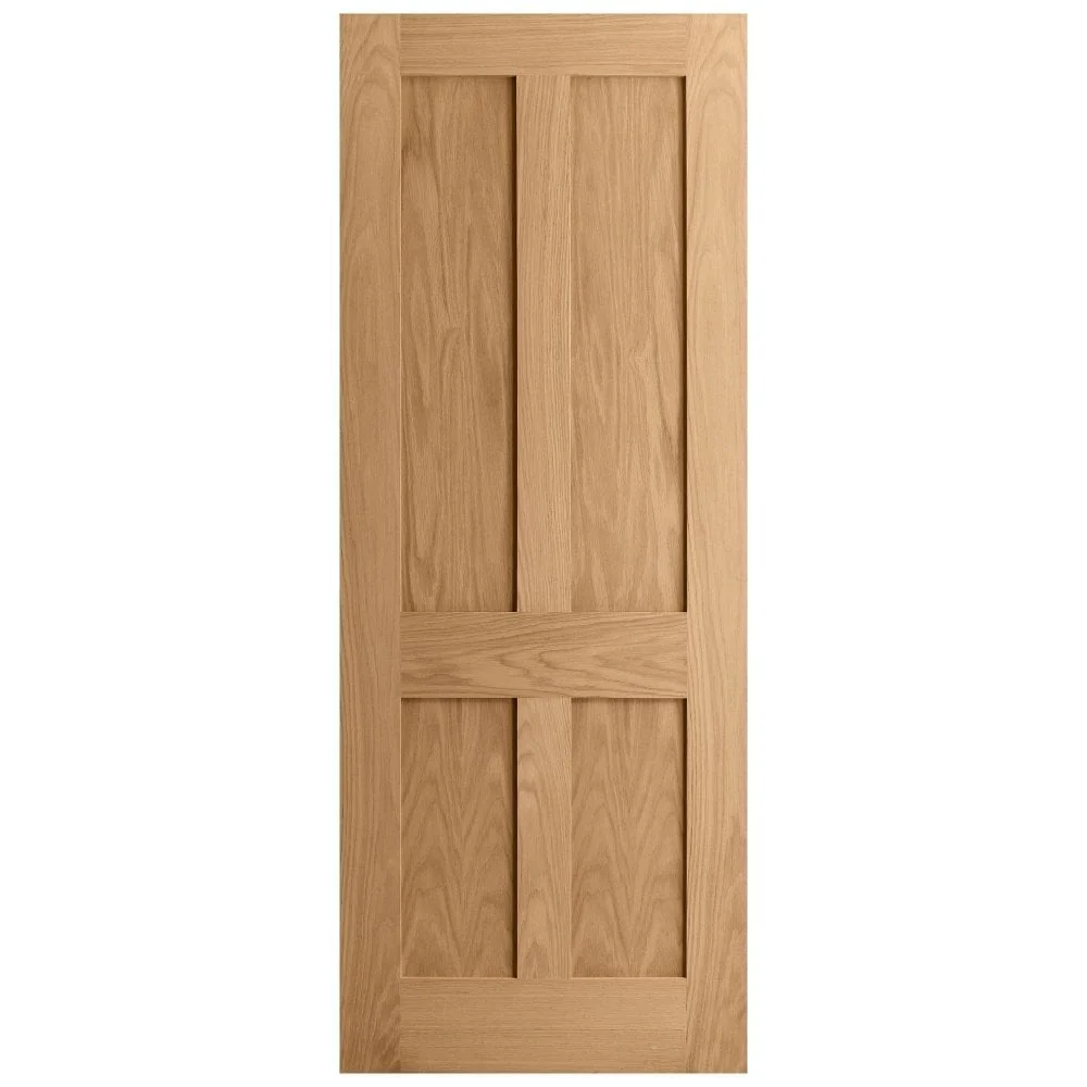 Oak Internal Unfinished Victorian Shaker Flat Made-to-Measure FD30 Fire Door (122612) - Image 3