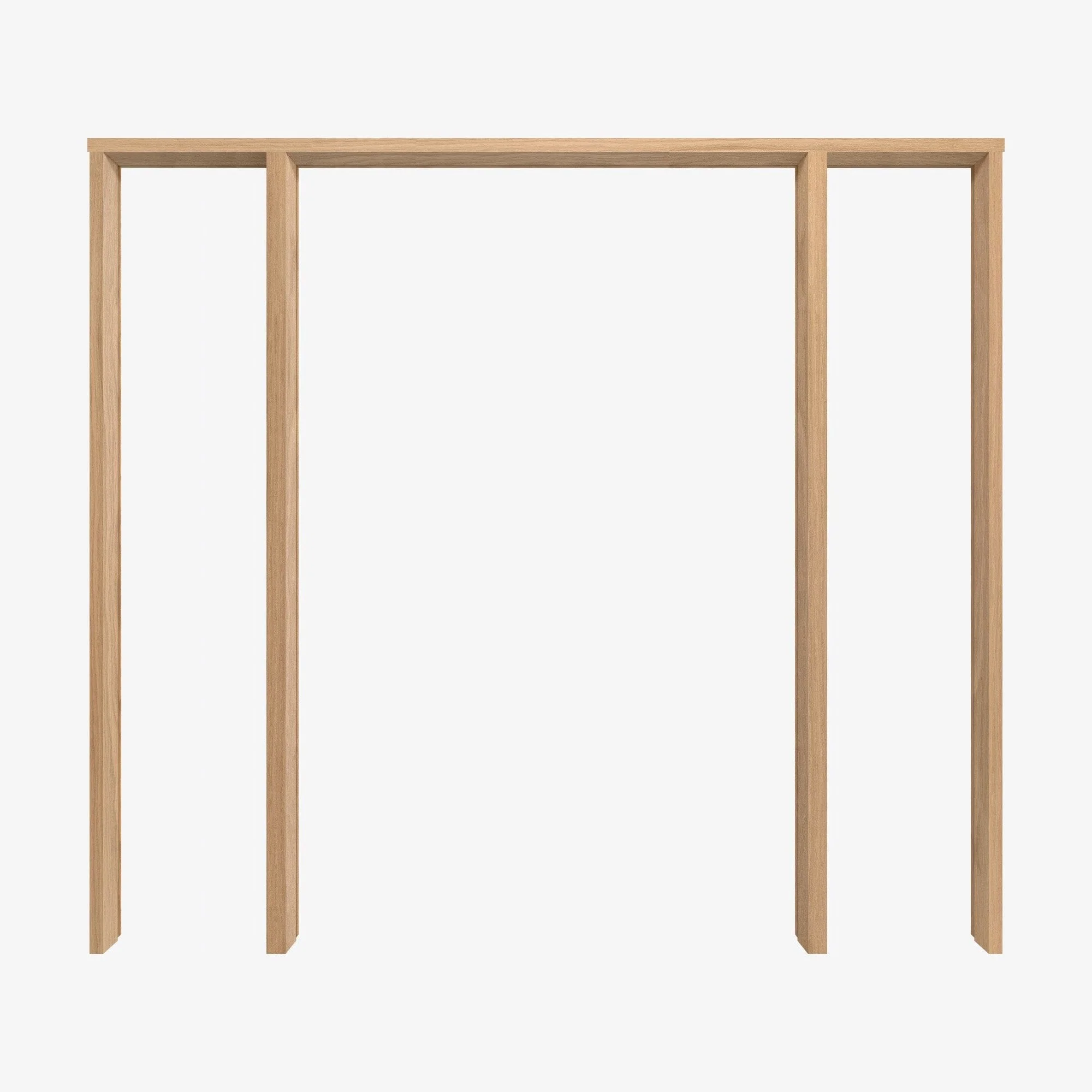 Oak Unfinished Parma Internal 1 Light Clear Glass Room Divider Set - Image 2