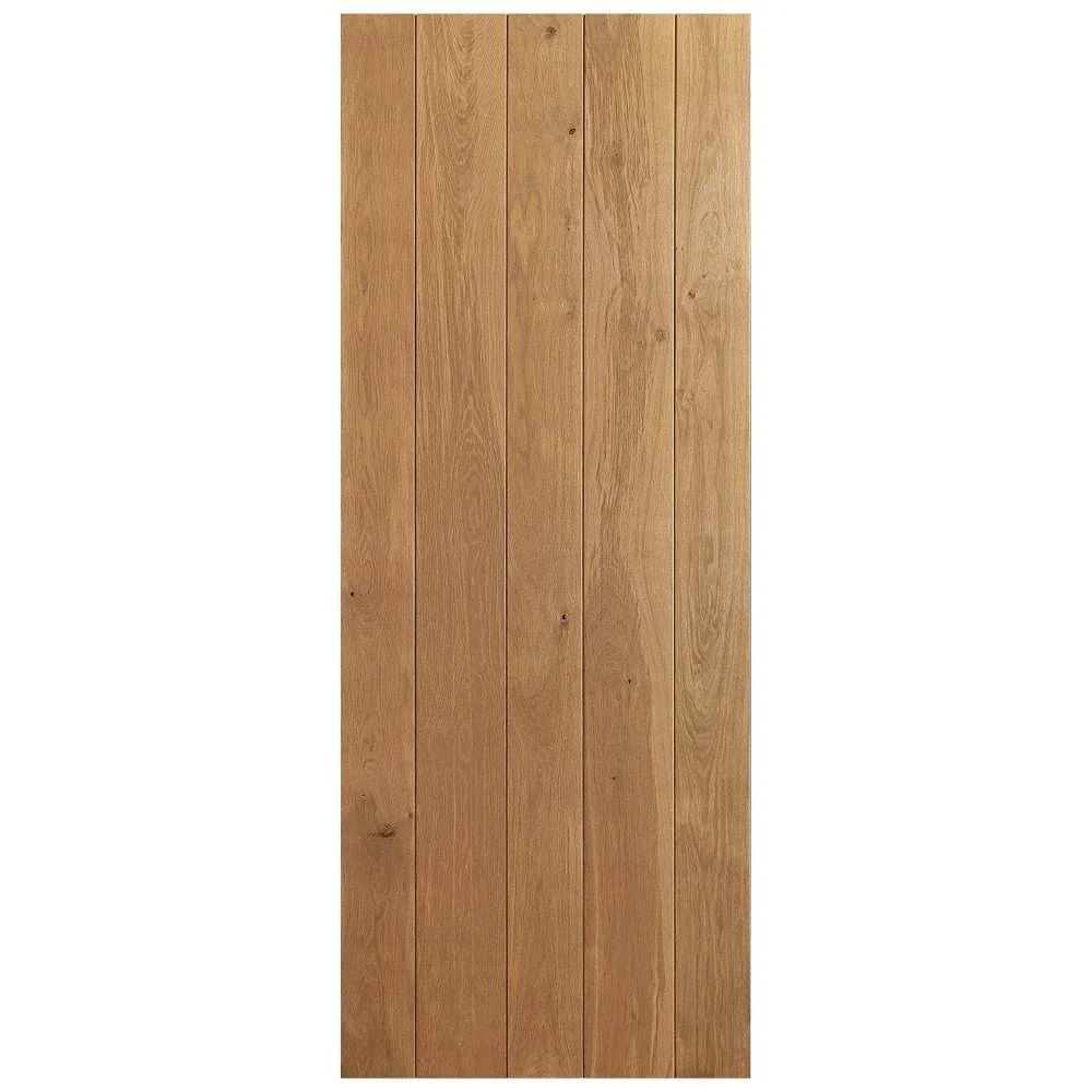 Solid Oak Internal Unfinished Rustic Grange Solid Made-to-Measure Ledged Door (124115) - Image 6