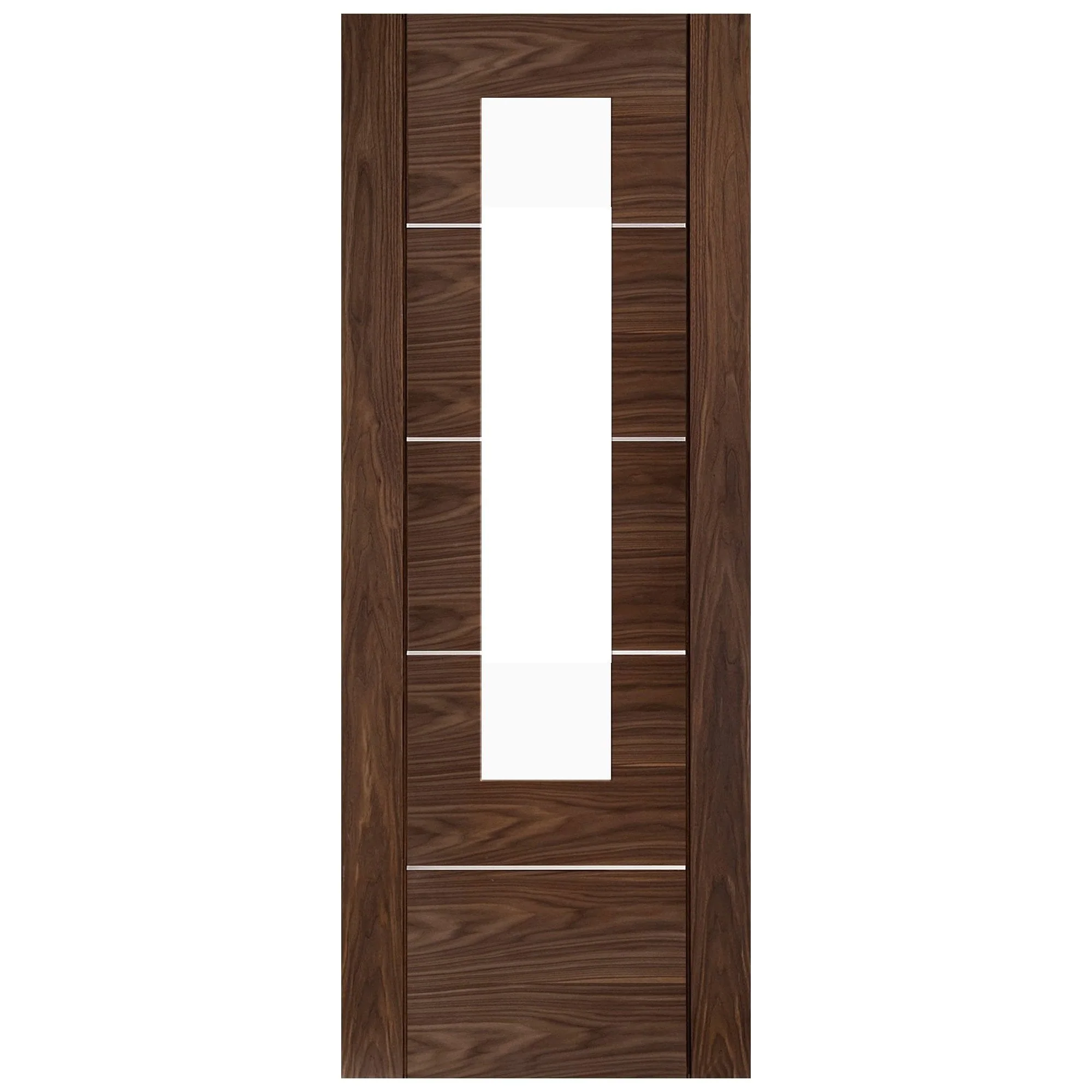 Walnut Internal Fully Finished Venice 1 Light Clear Glass Made-to-Measure Door (120553) - Image 2