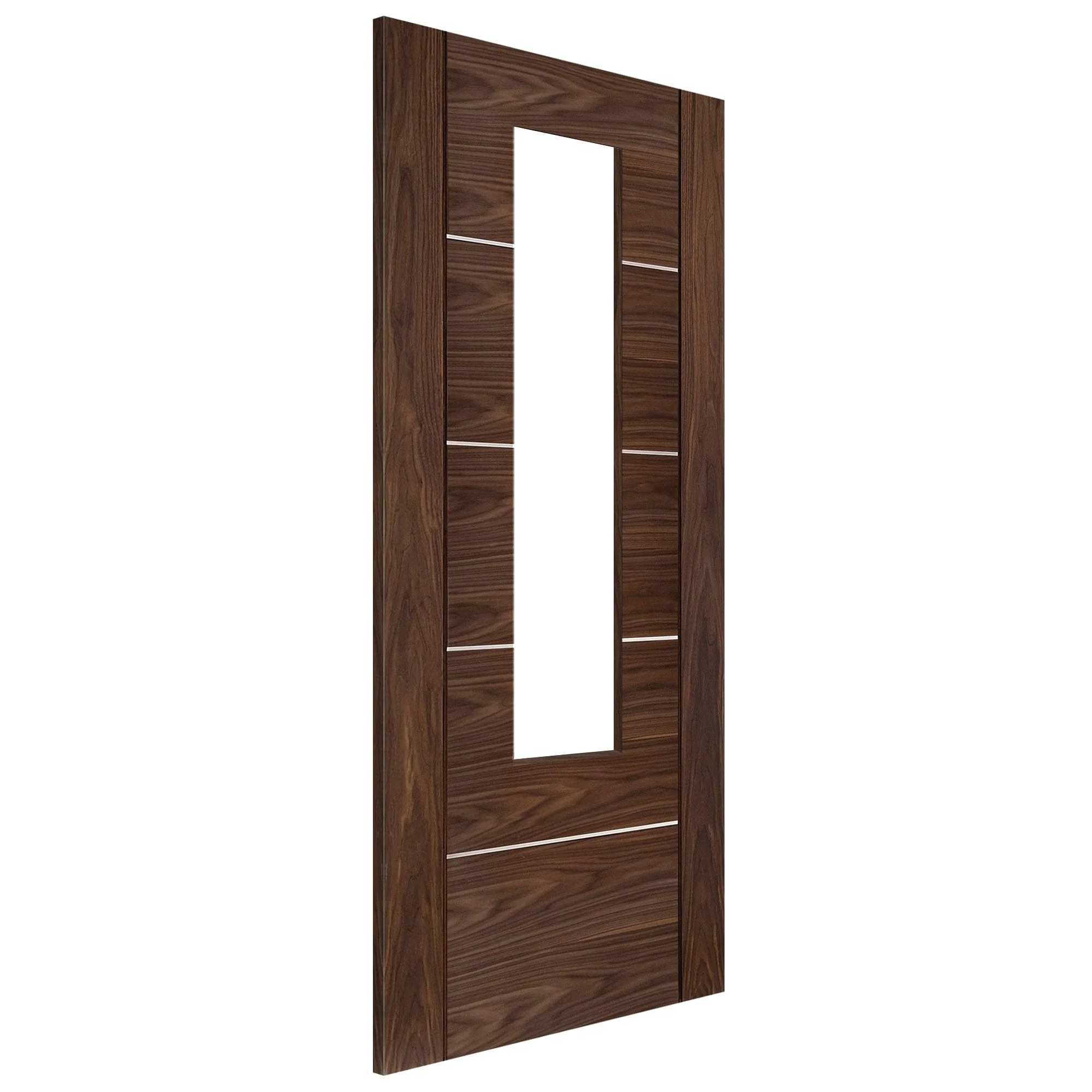 Walnut Internal Fully Finished Venice 1 Light Clear Glass Made-to-Measure Door (120553) - Image 3