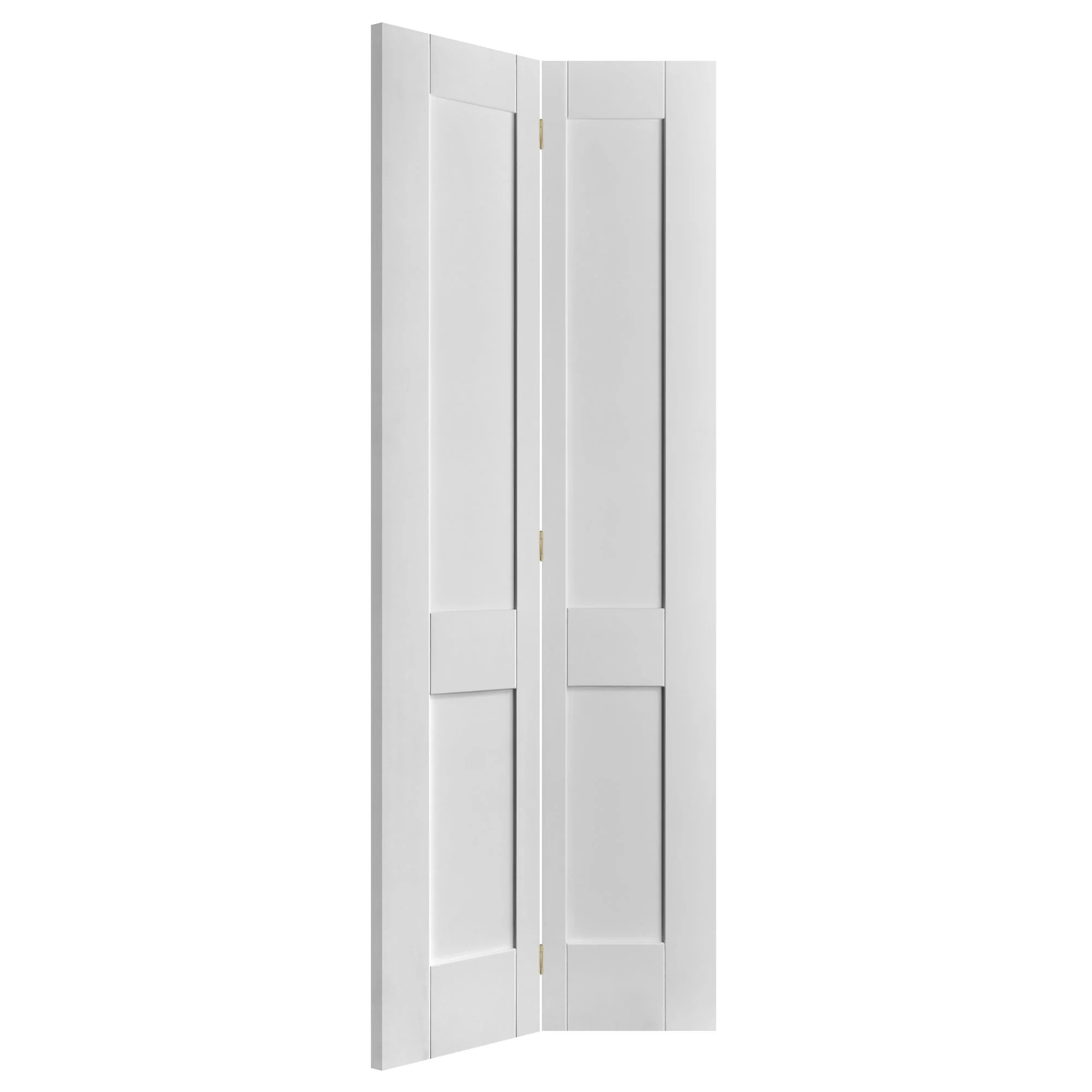 White Internal Bi-fold Primed Victorian Shaker 4 Panel Door (51787) - Image 2