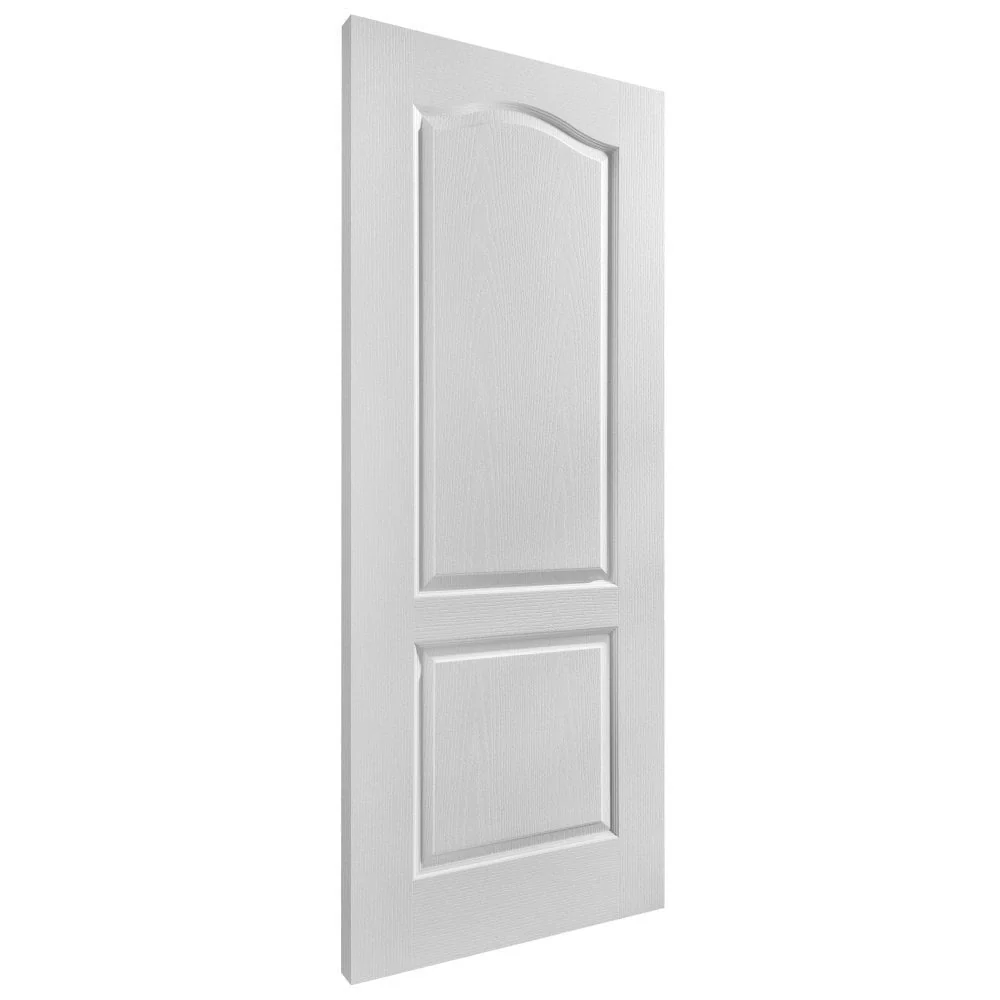 White Internal Lifestyle Moulded Textured Classique 2 Panel Arch FD30 Fire Door (124333) - Image 2