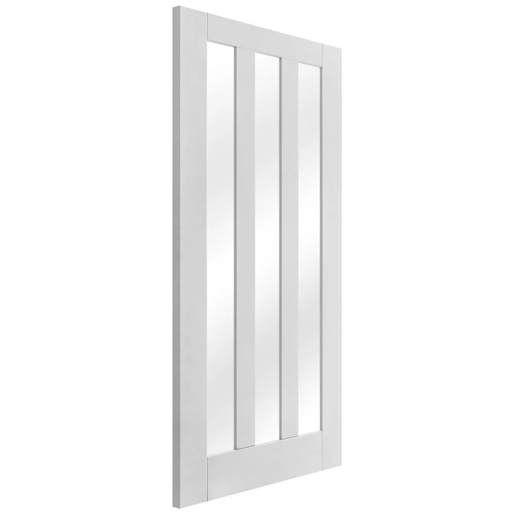White Internal Primed Ashton 3 Light Clear Glass Made-to-Measure Door (120497) - Image 4