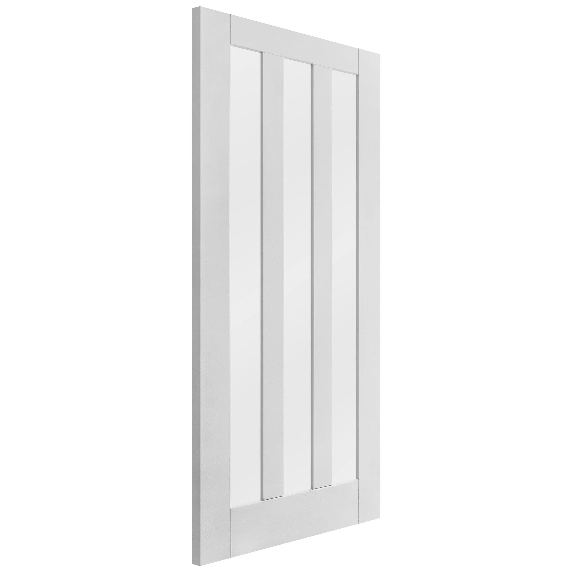 White Internal Primed Ashton 3 Light Obscure Glass Door (107987) - Image 4