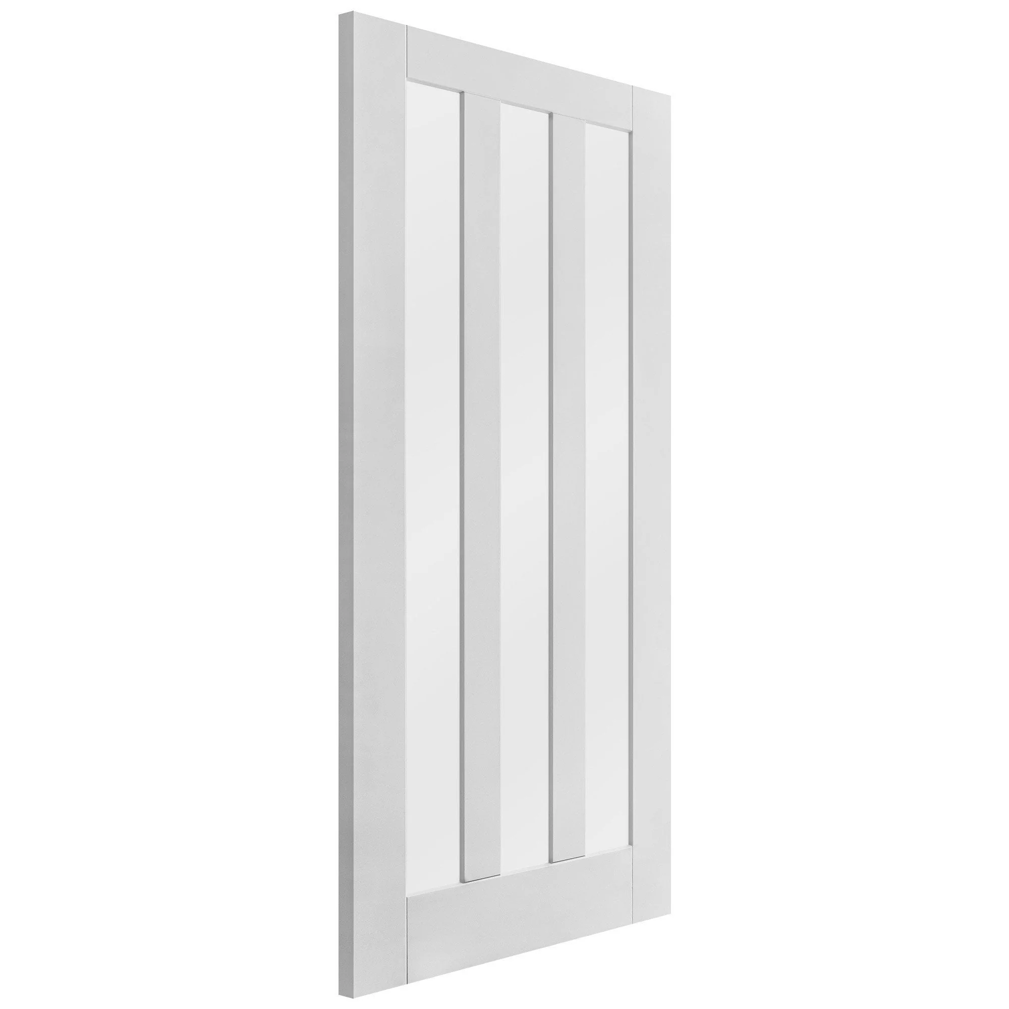 White Internal Primed Ashton 3 Light Obscure Glass Made-to-Measure Door (120498) - Image 4