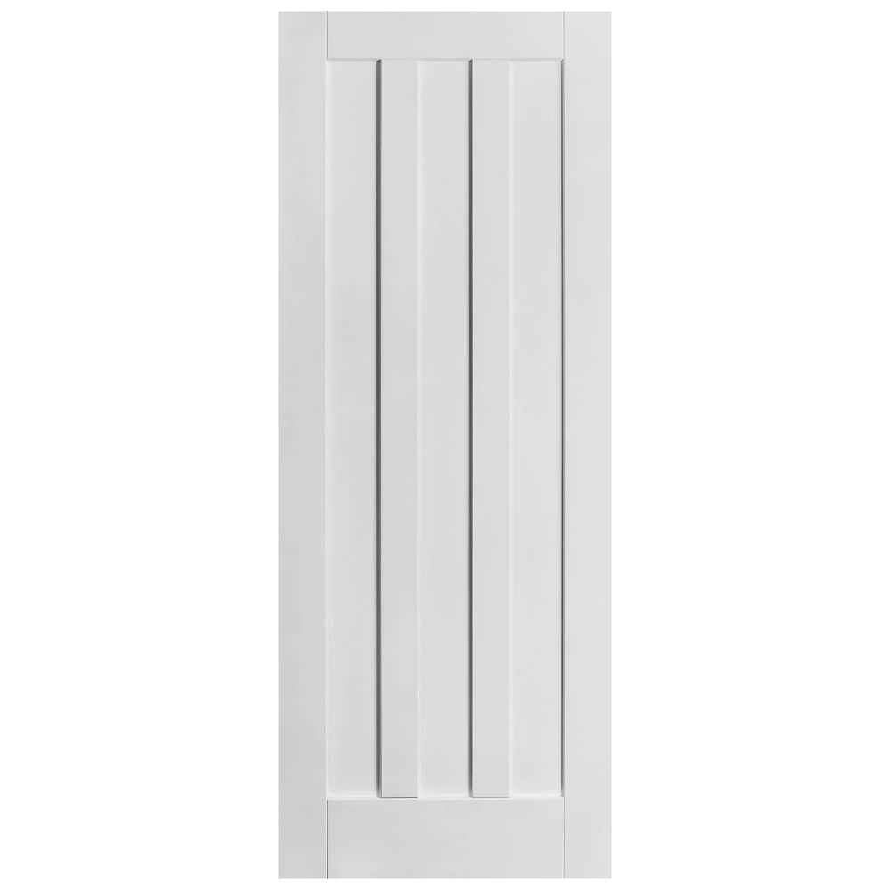 White Internal Primed Ashton 3 Panel Made-to-Measure Door (120499) - Image 3