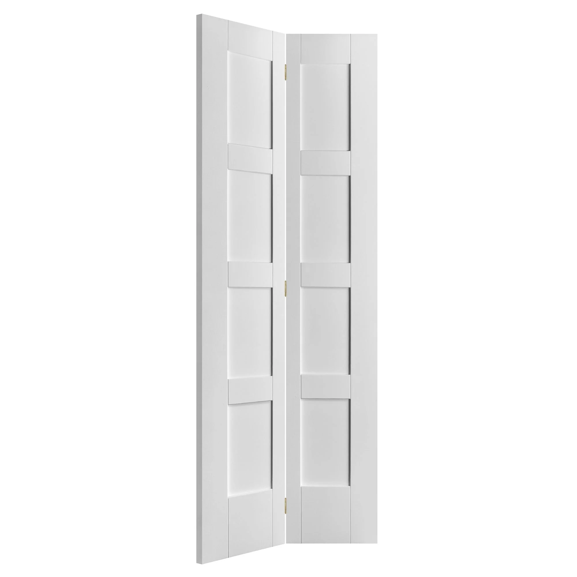 White Internal Primed Bi-fold Shaker 8 Panel Door (51776) - Image 2