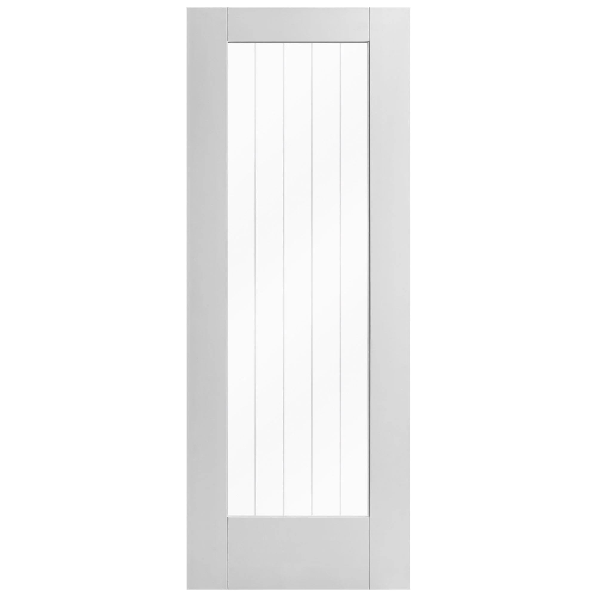 White Internal Primed Cottage 1 Light Clear Glass with Obscure Lines Made-to-Measure Door (120504) - Image 3