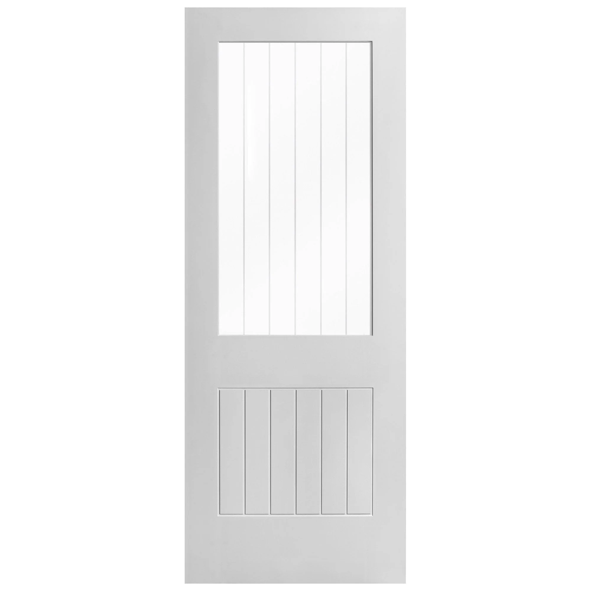 White Internal Primed Cottage 1 Light Etched Lined Clear Glass Made-to-Measure Door (120505) - Image 3
