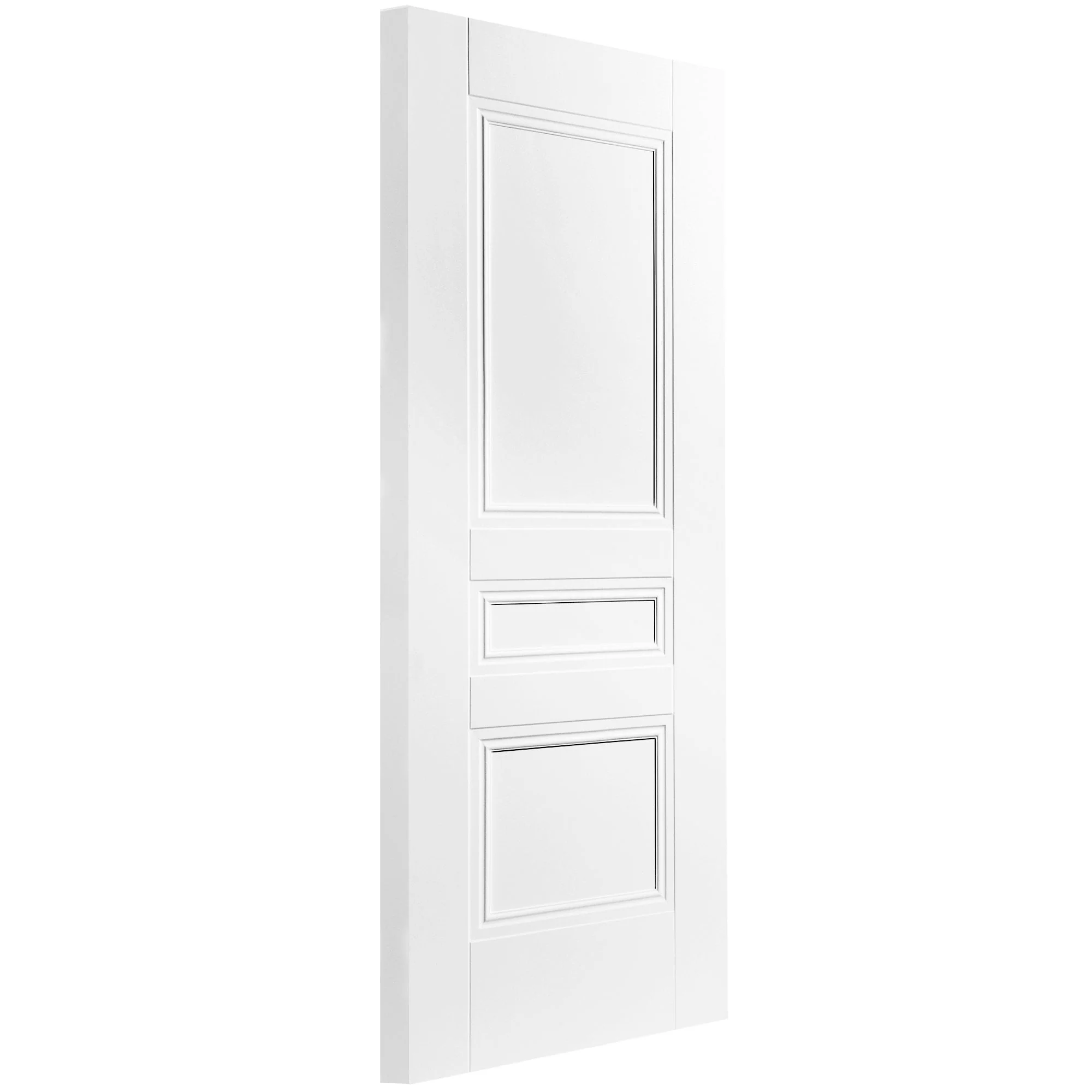 White Internal Primed Elegance Henley 3 Panel FD30 Fire Door - Image 3