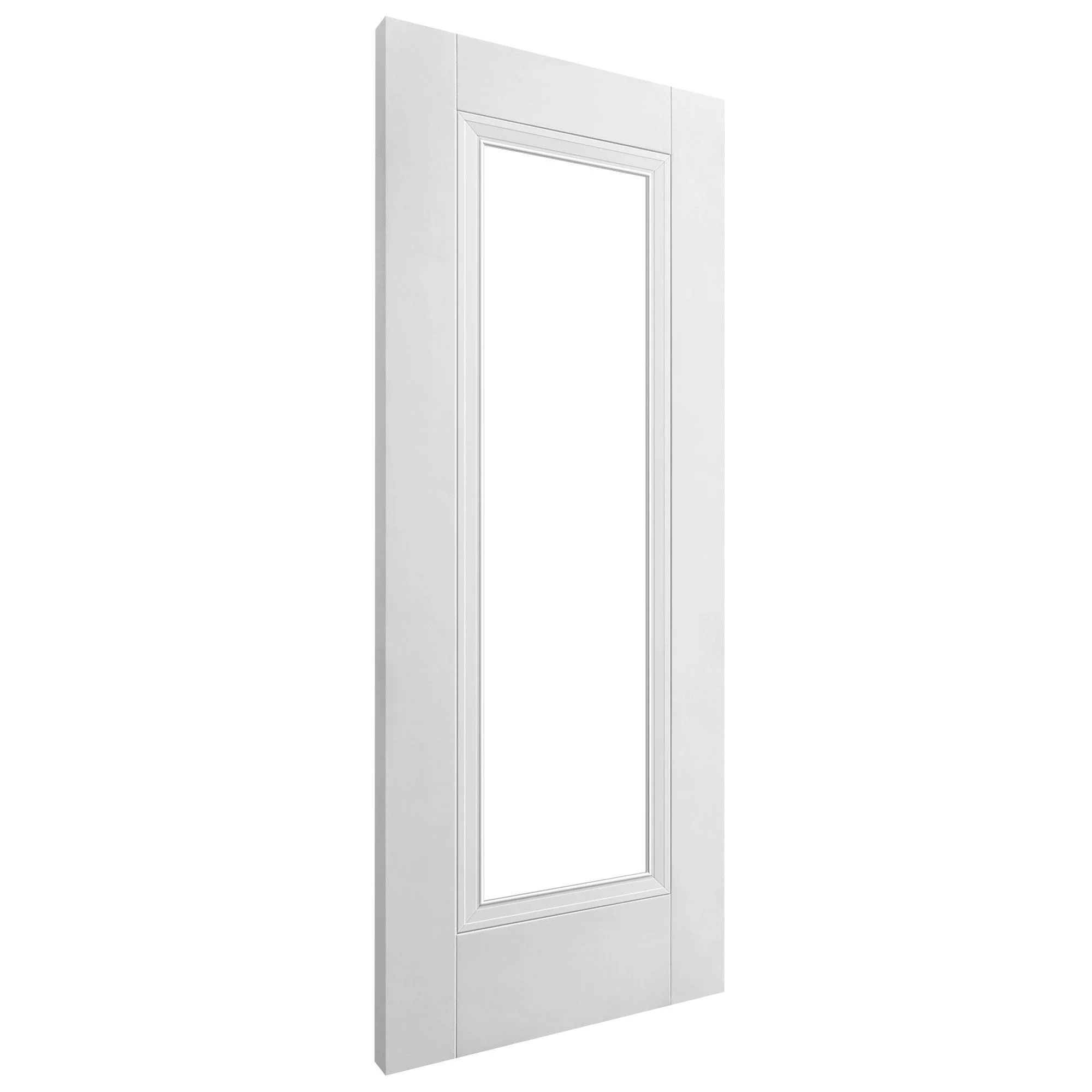 White Internal Primed Elegance Lancaster 1 Light Clear Glass Made-to-Measure Door (120510) - Image 2