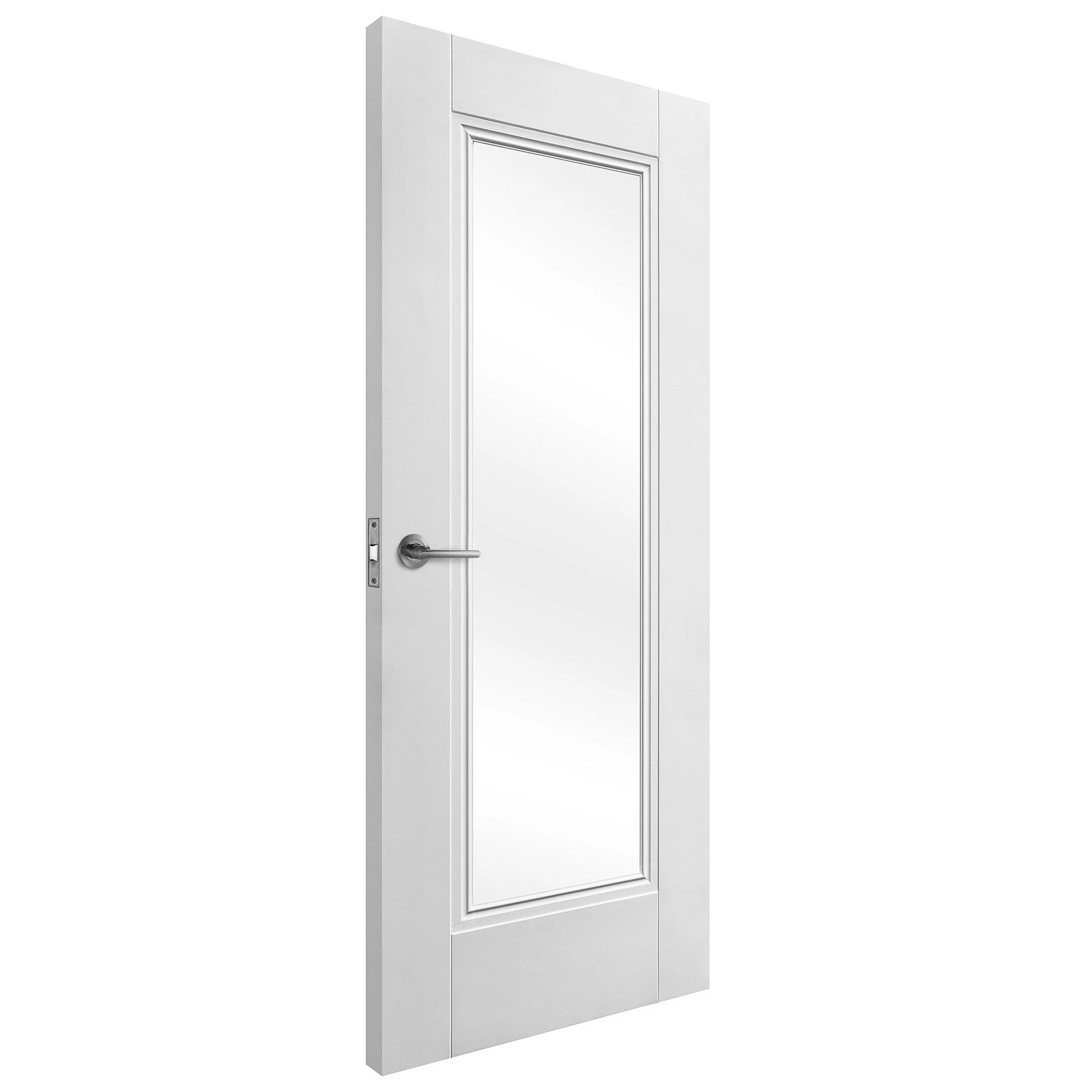 White Internal Primed Elegance Lancaster 1 Light Obscure Glass Made-to-Measure Door - Image 3