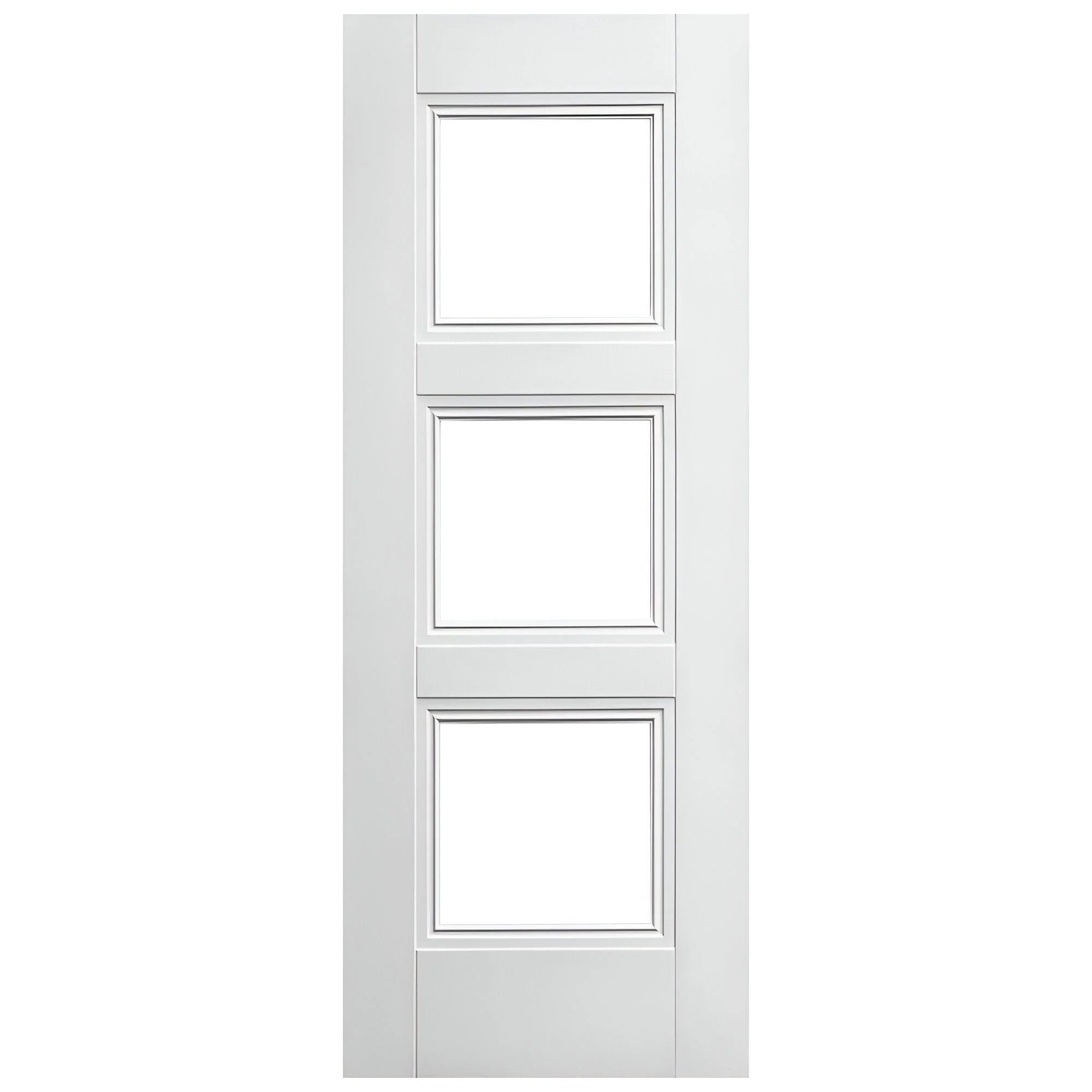 White Internal Primed Elegance Ripley 3 Light Clear Glass Door - Image 3