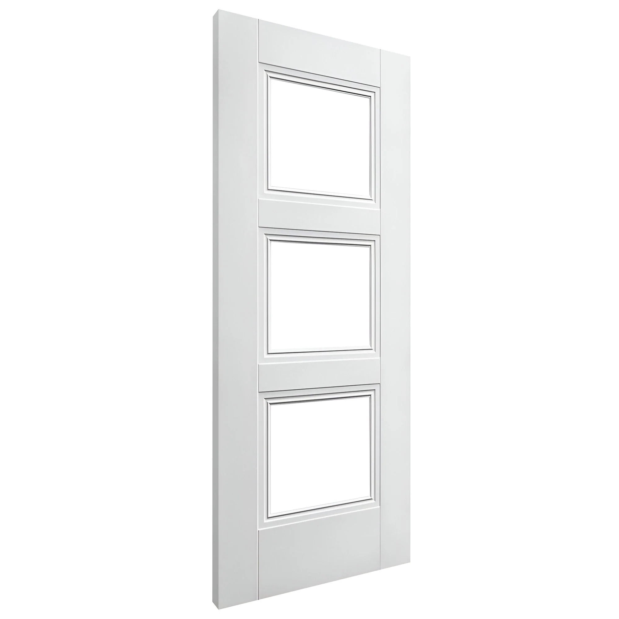 White Internal Primed Elegance Ripley 3 Light Clear Glass Made-to-Measure Door (120512) - Image 2