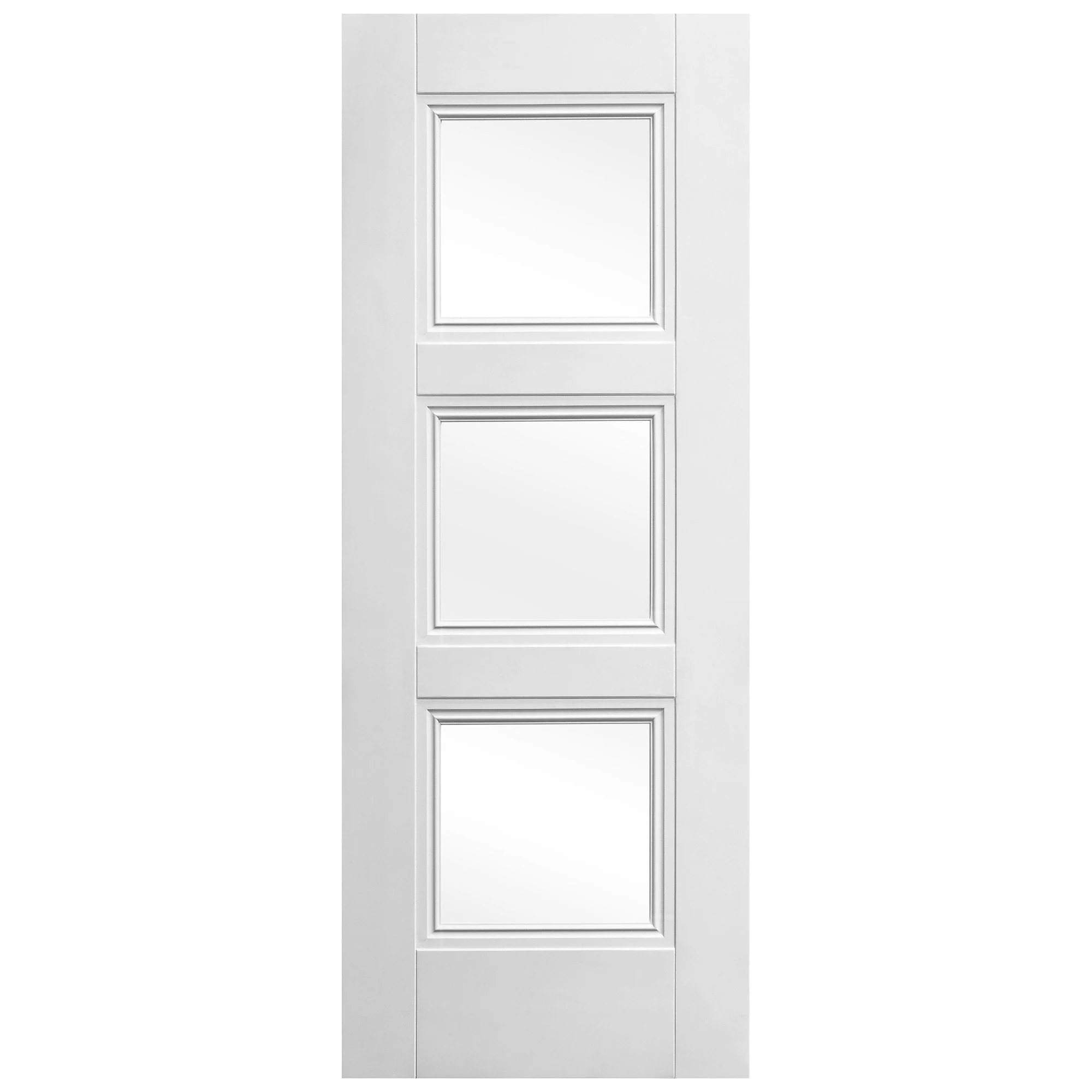 White Internal Primed Elegance Ripley 3 Light Obscure Glass Made-to-Measure Door - Image 2